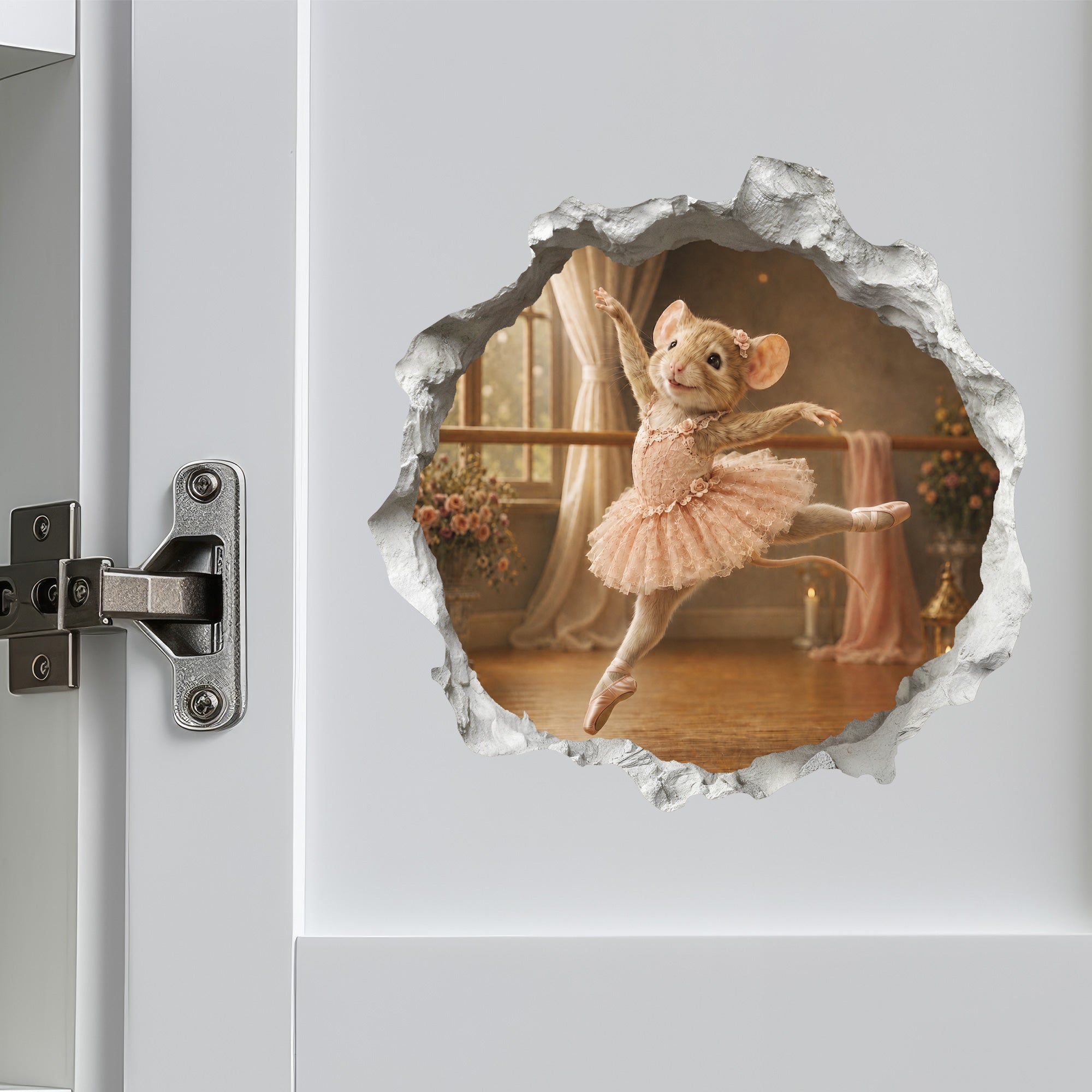 Ballet Ballerina Mouse Hole Decal