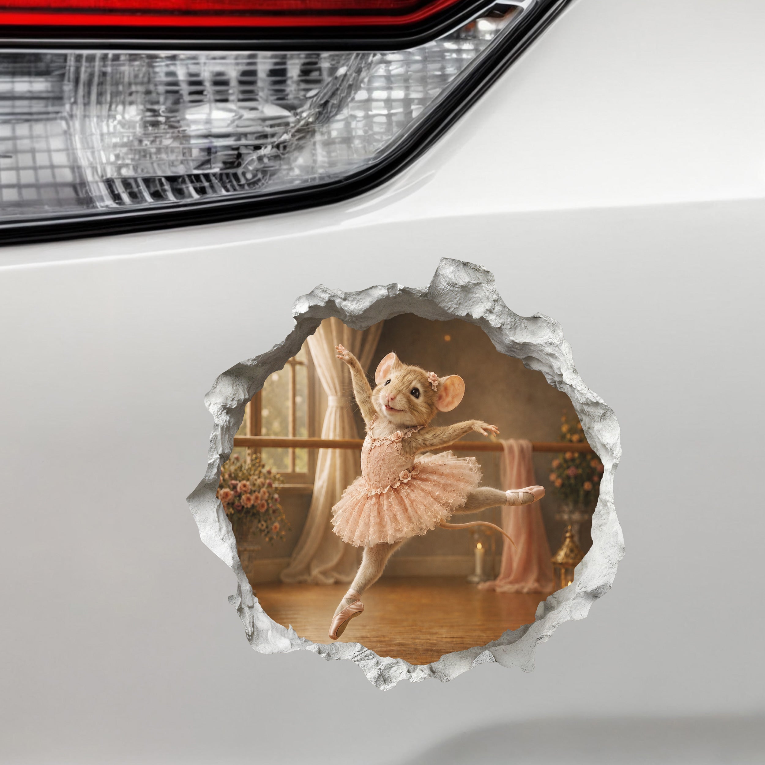Ballet Ballerina Mouse Hole Decal