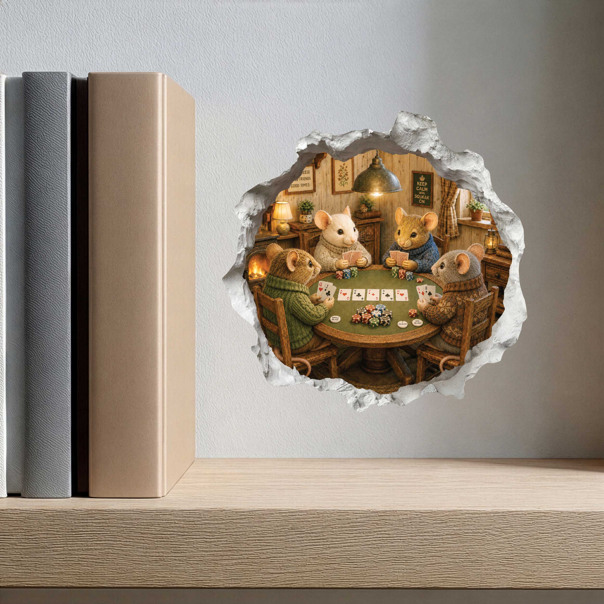 Poker Mouse Hole Decal