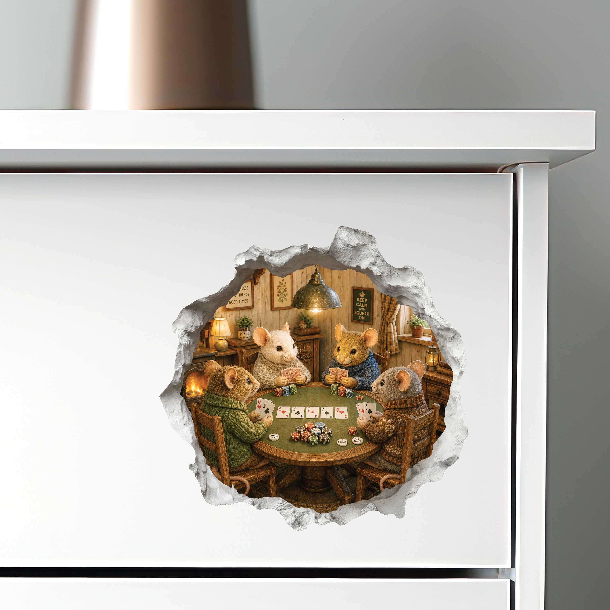 Poker Mouse Hole Decal