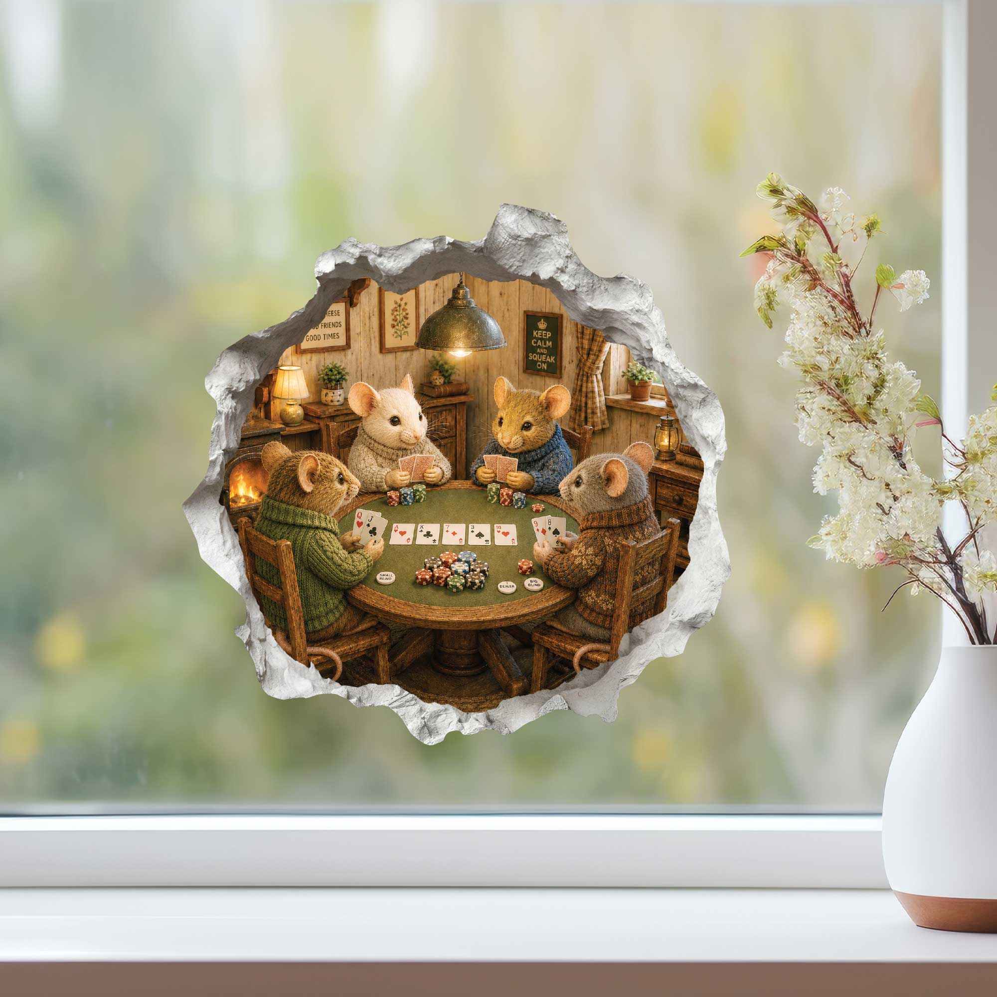 Poker Mouse Hole Decal