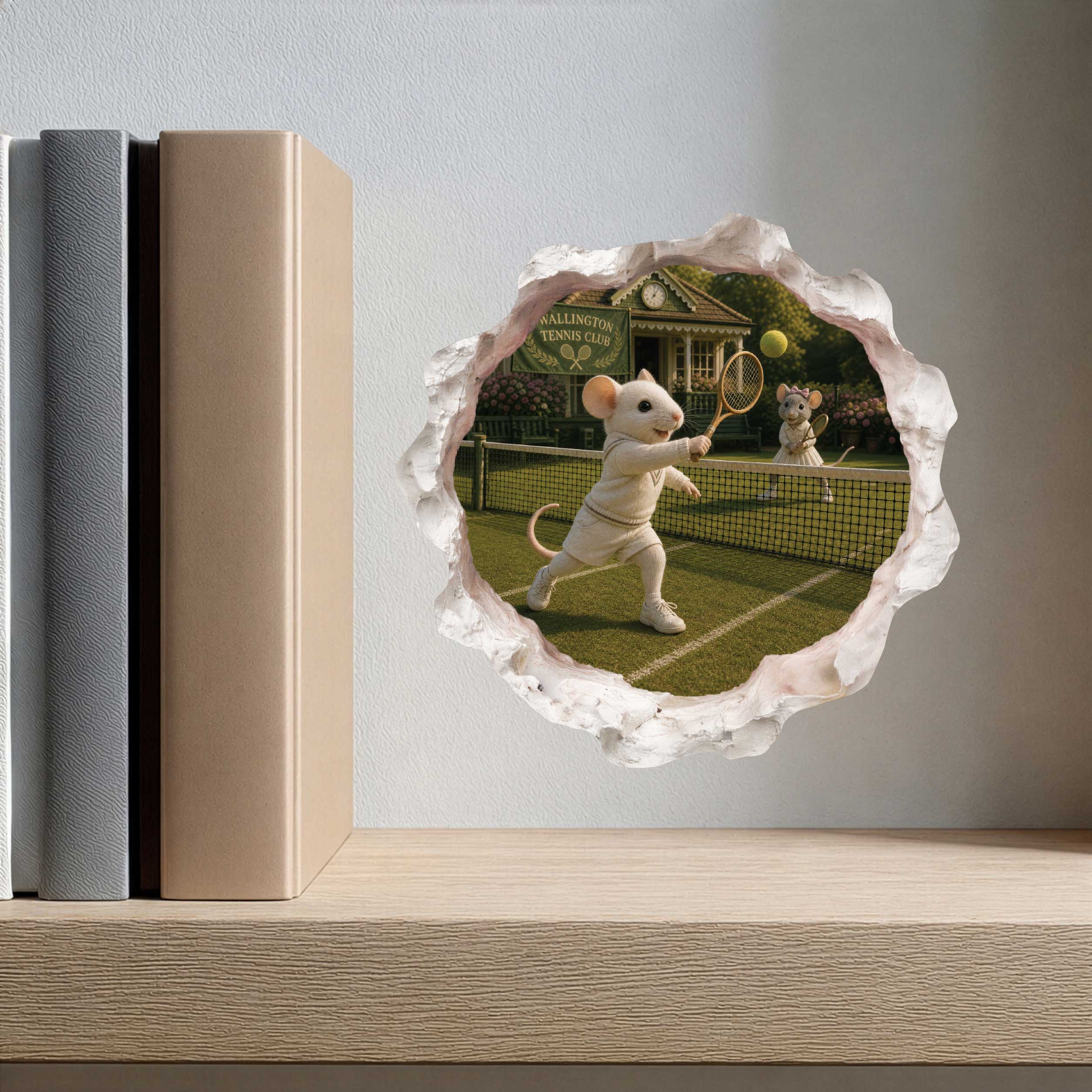 Tennis Mouse Hole Decal