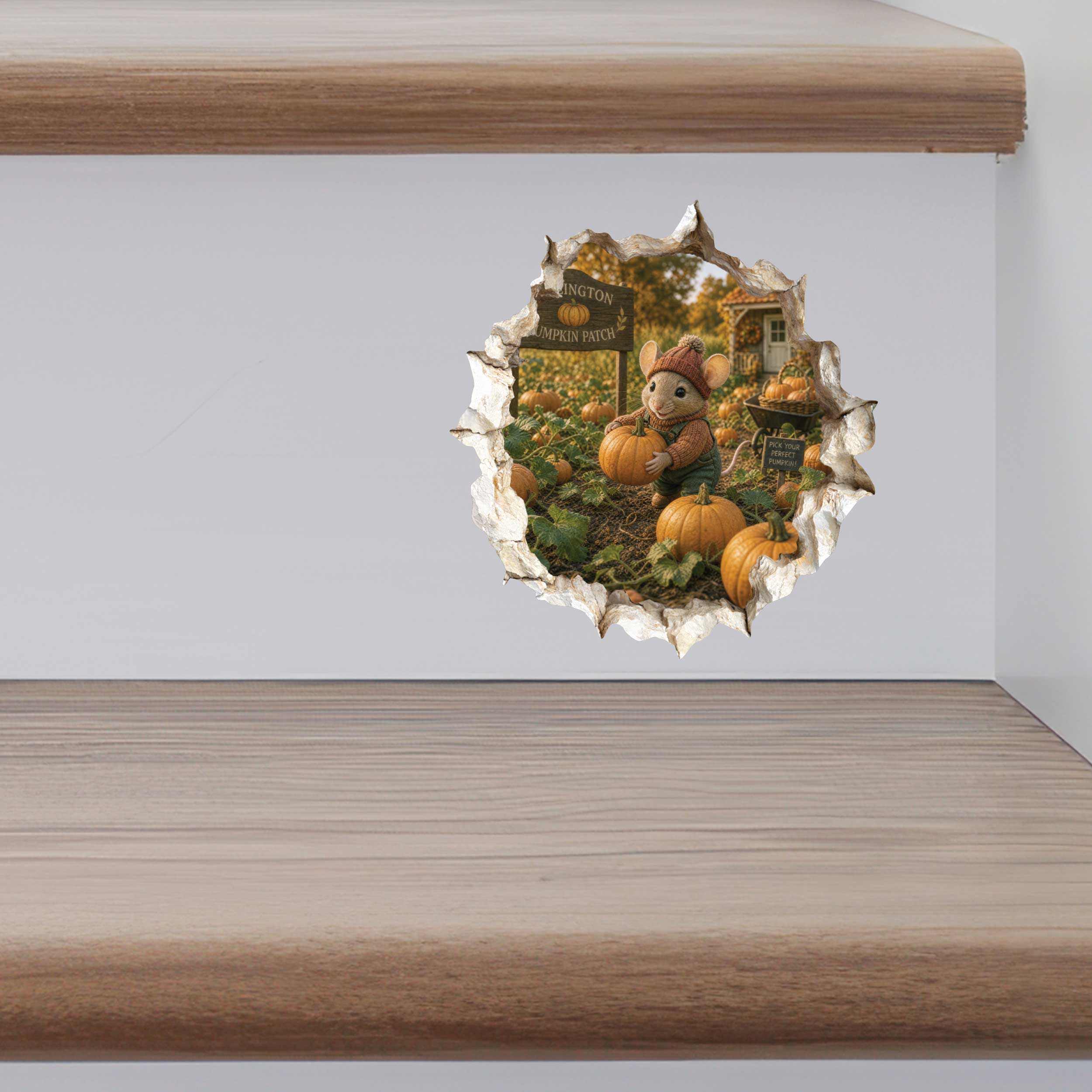 Pumpkin Patch Mouse Hole Decal