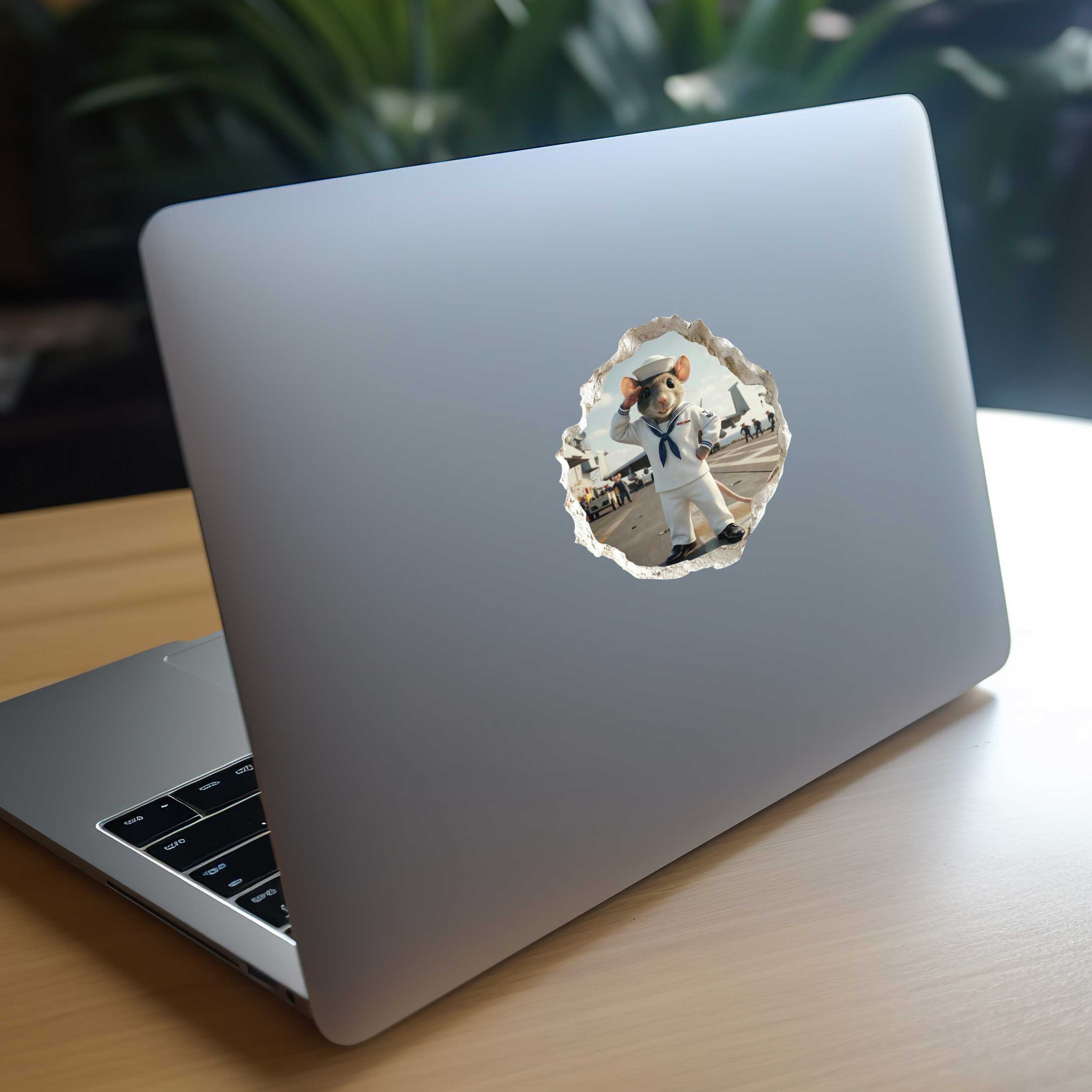 Navy Sailor Military Mouse Hole Decal