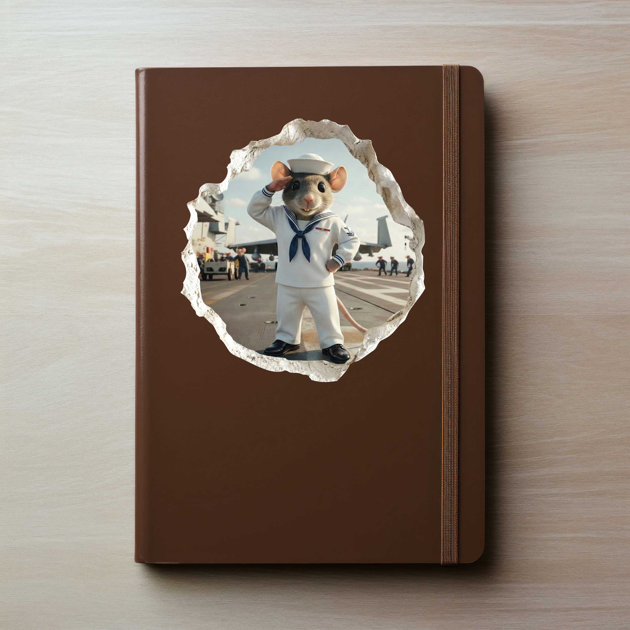 Navy Sailor Military Mouse Hole Decal
