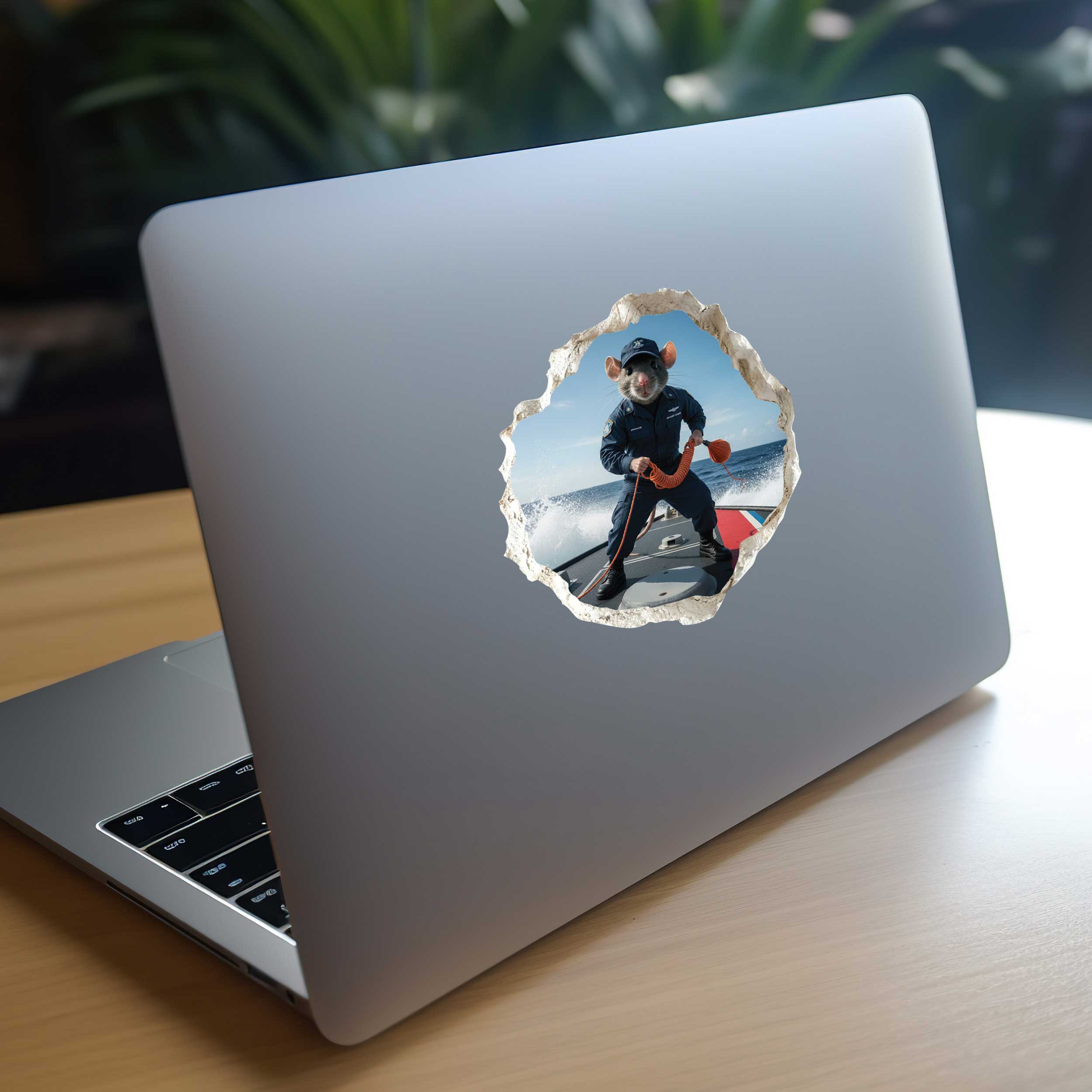 Coast Guard Military Mouse Hole Wall Decal