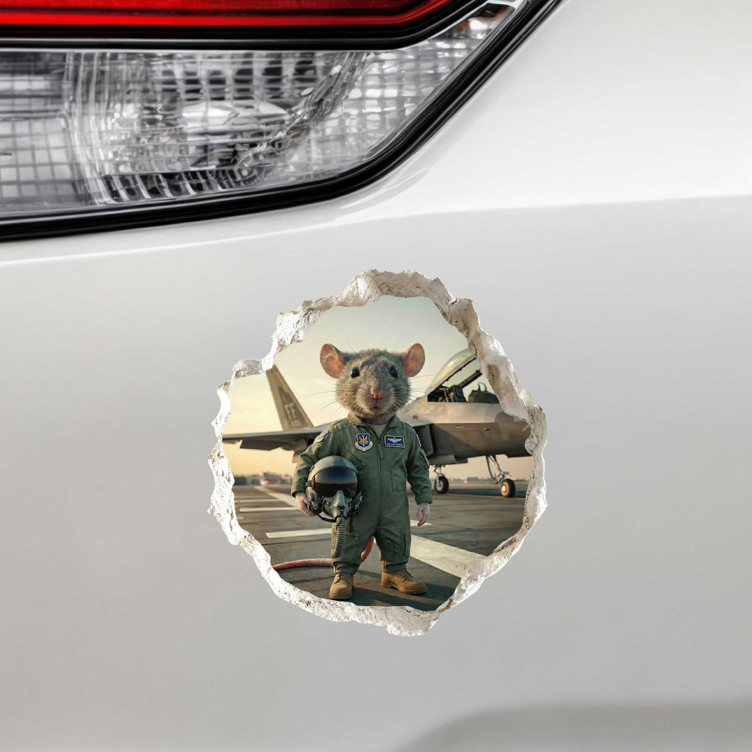 Air Force Pilot Military Mouse Hole Decal
