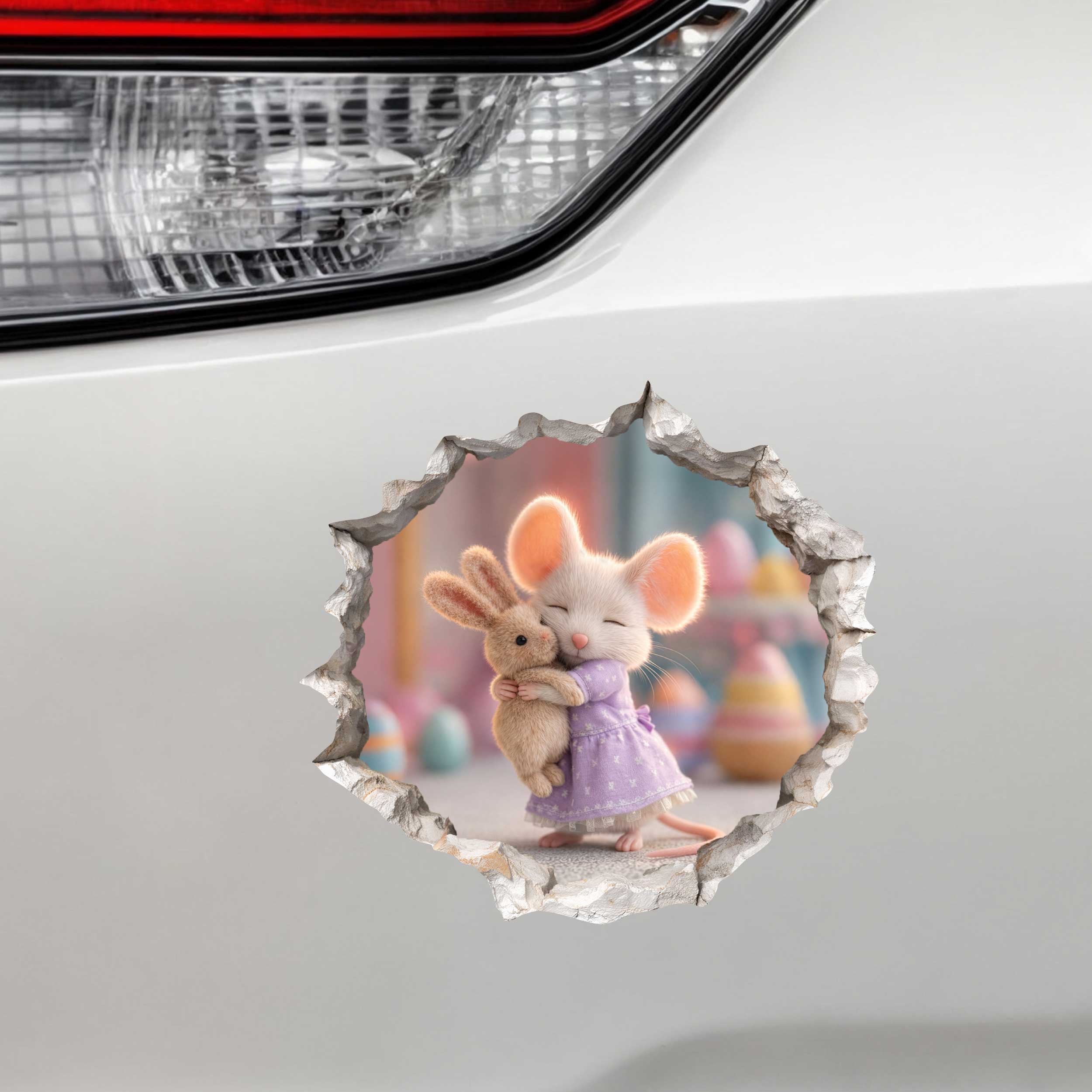 My Best Bunny Mouse Hole Decal