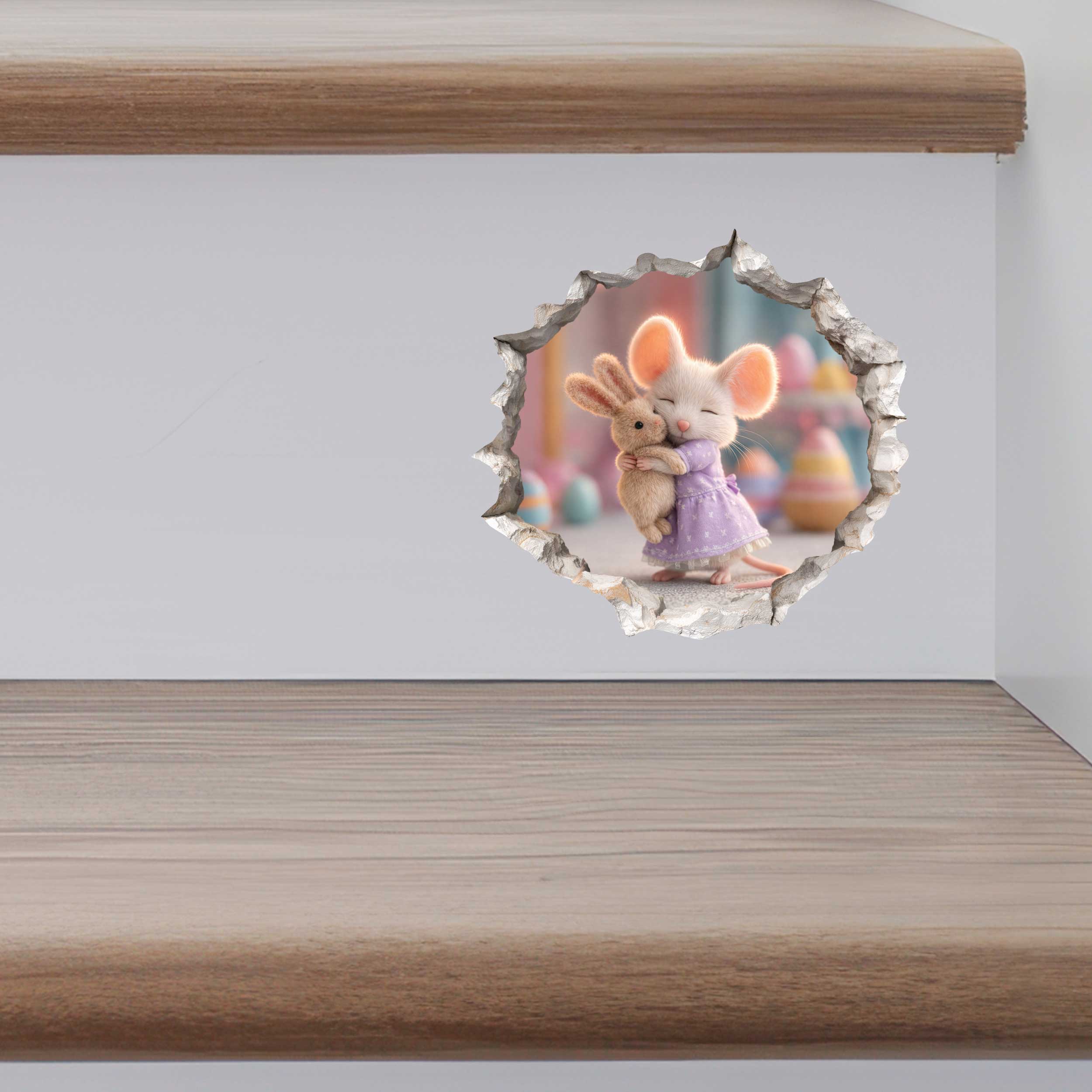My Best Bunny Mouse Hole Decal