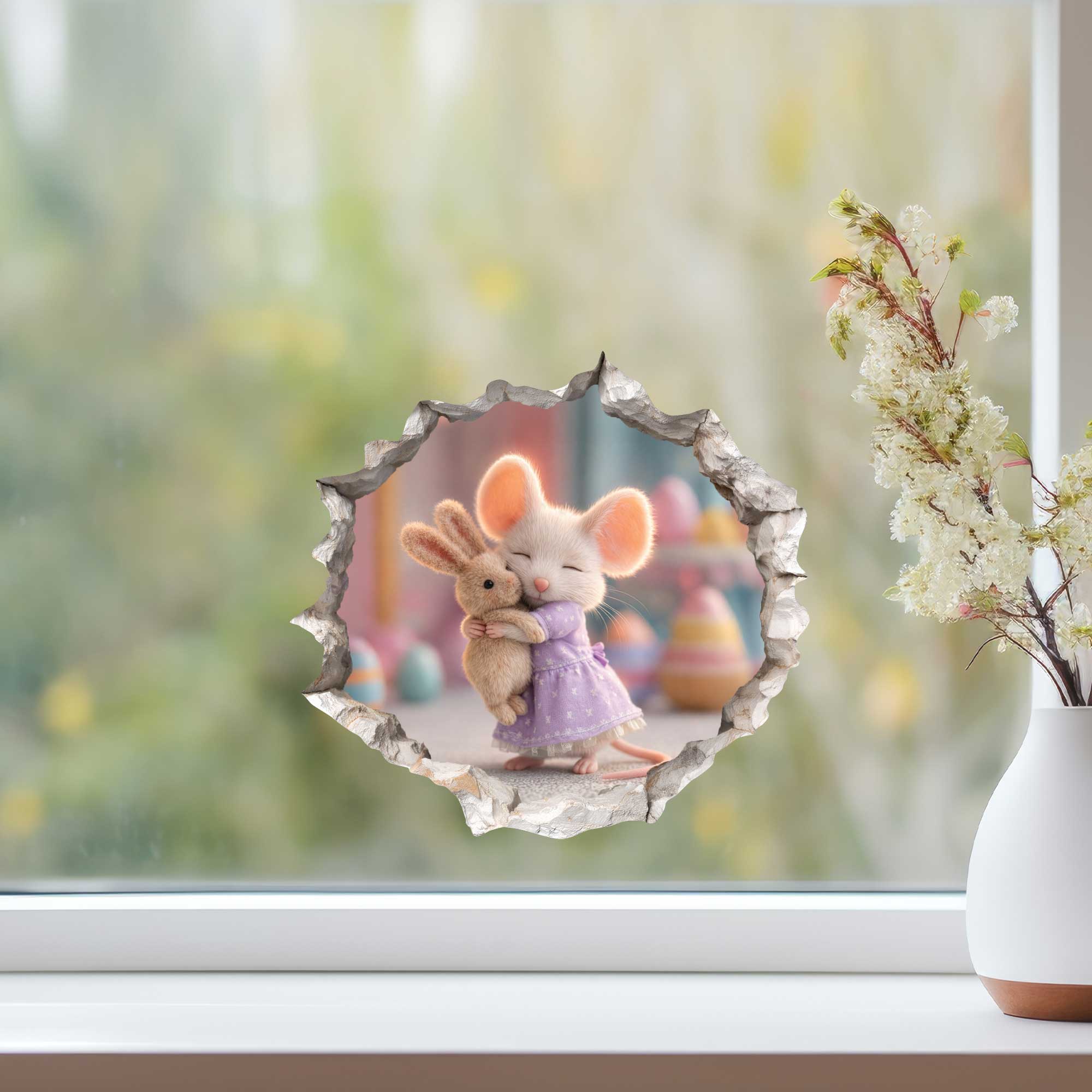 My Best Bunny Mouse Hole Decal