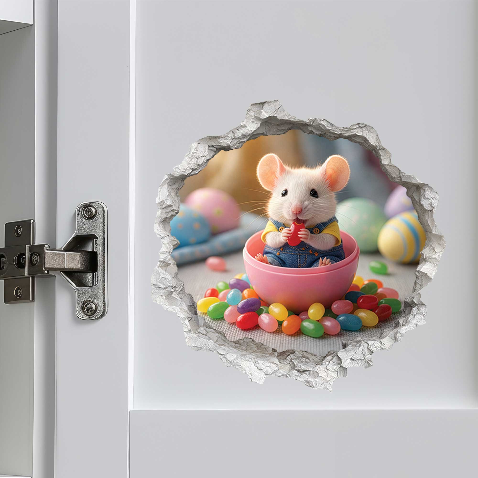 Easter Jelly Bean Mouse Hole Decal