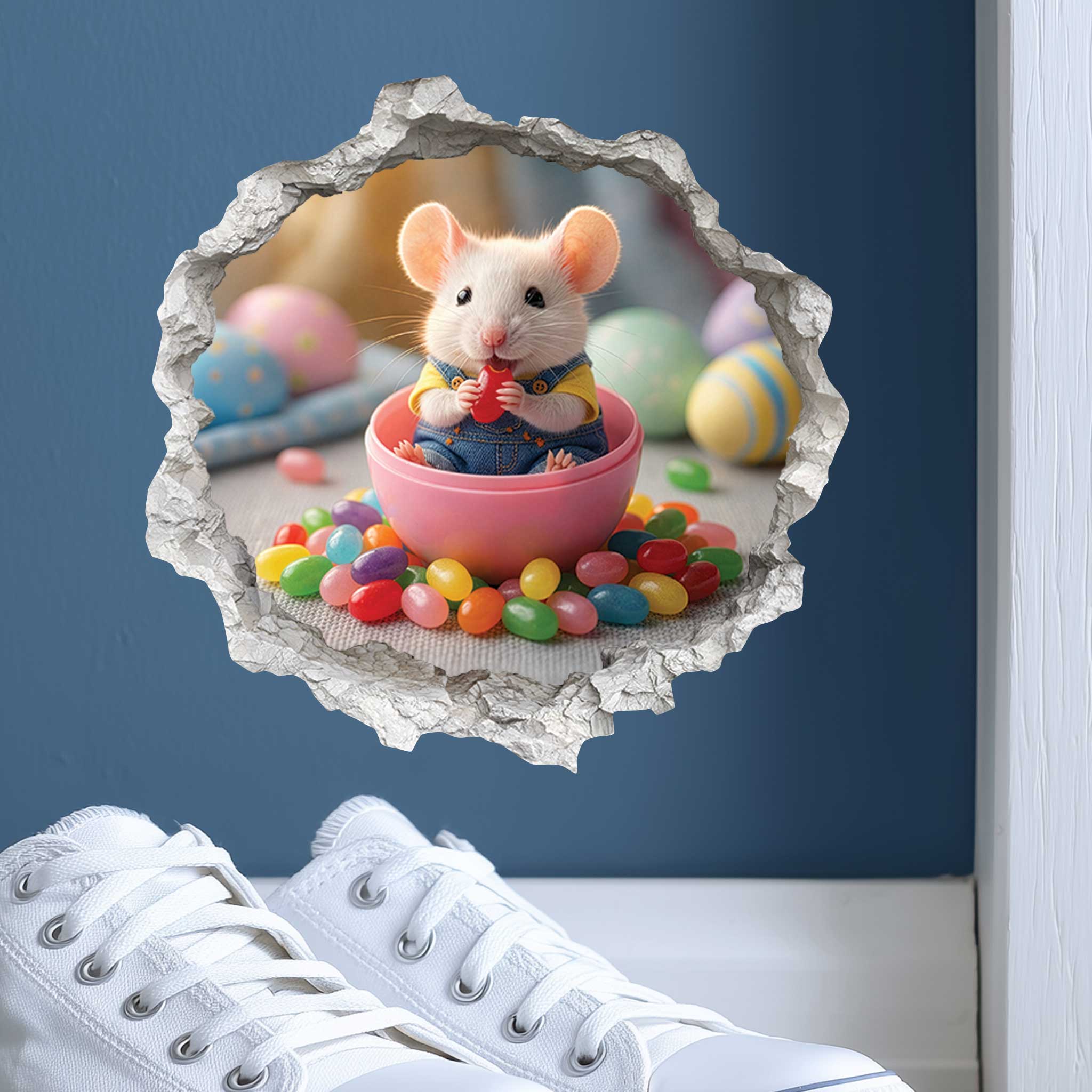 Easter Jelly Bean Mouse Hole Decal
