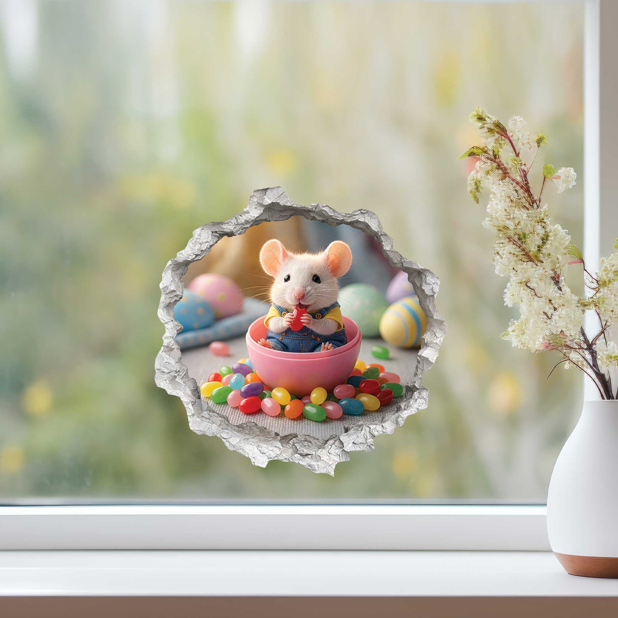 Easter Jelly Bean Mouse Hole Decal