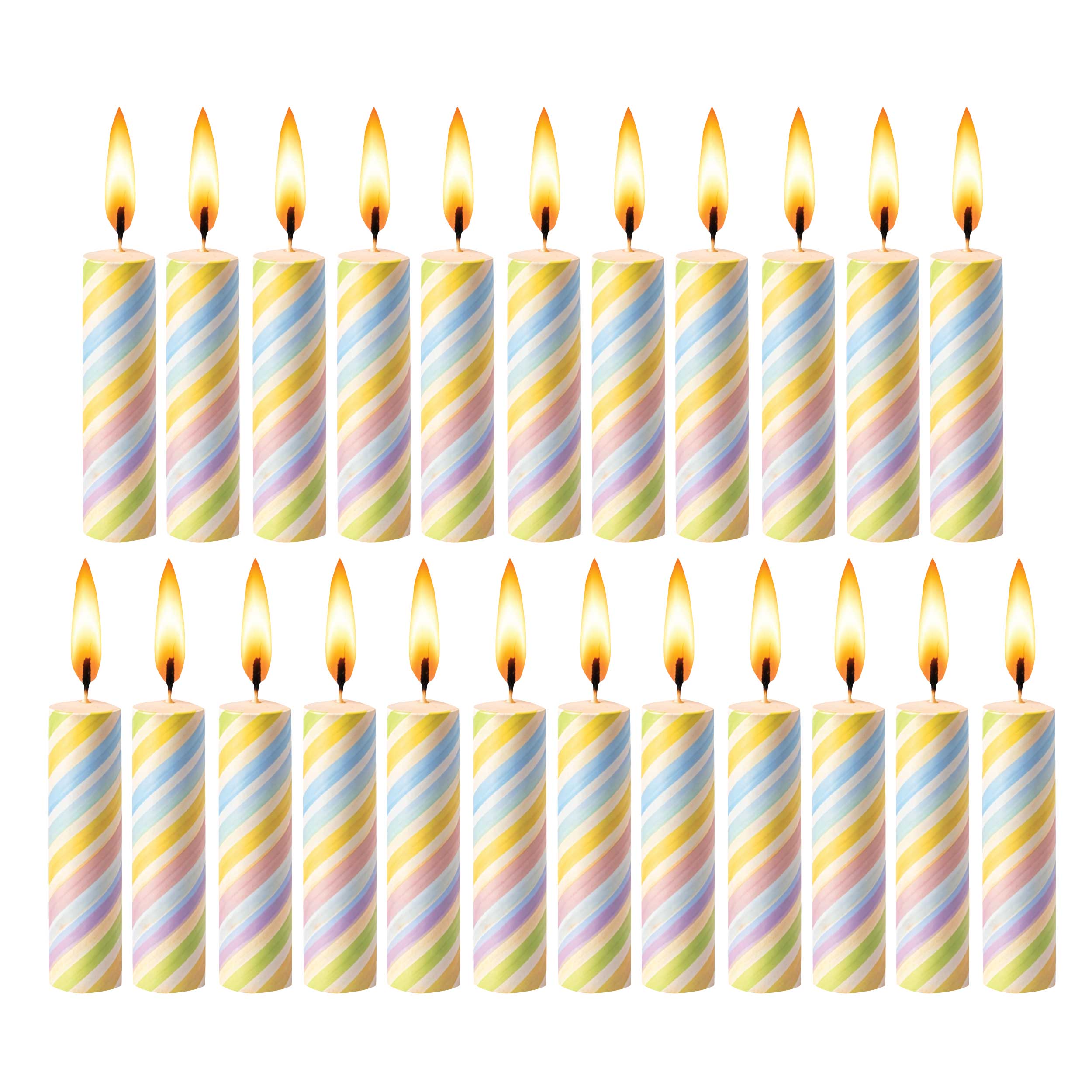 Happy Birthday Candle Decals - Set of 17