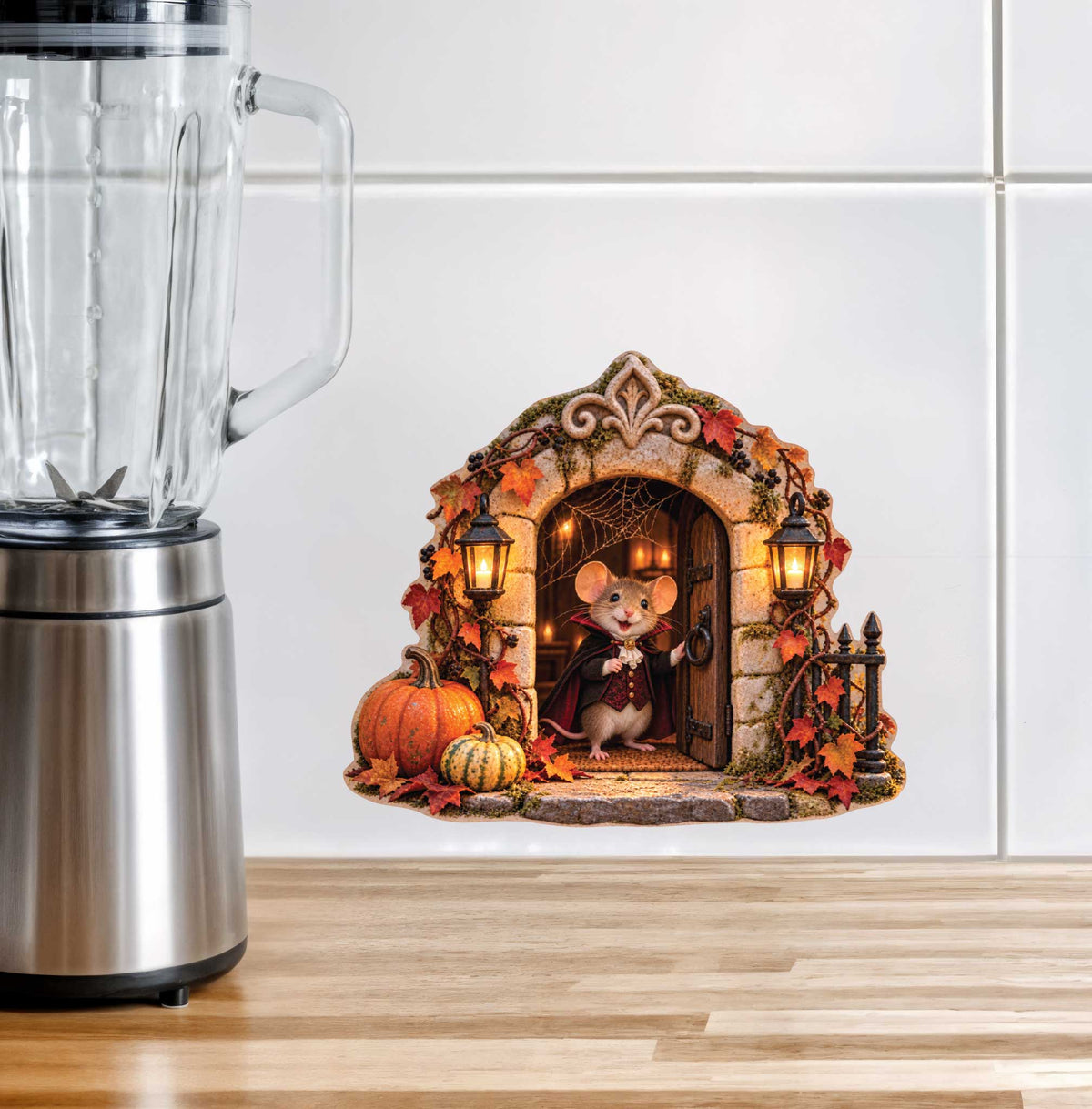 Halloween Vampire Dracula Mouse Hole Decal