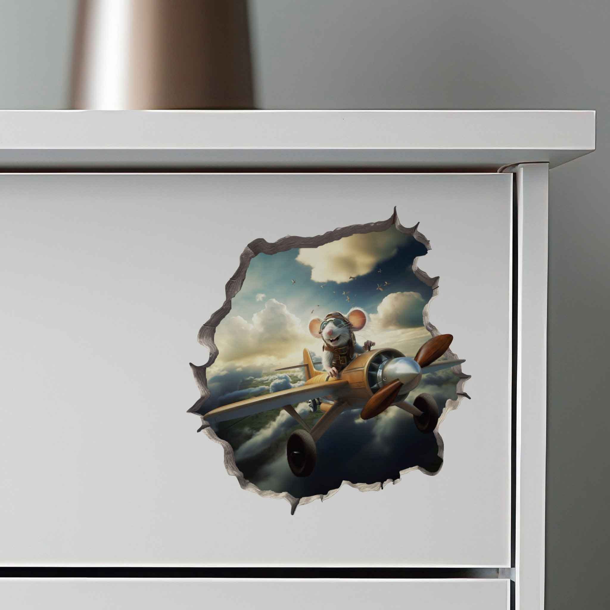 Airplane Mouse Hole Decal - My Wonderful Walls