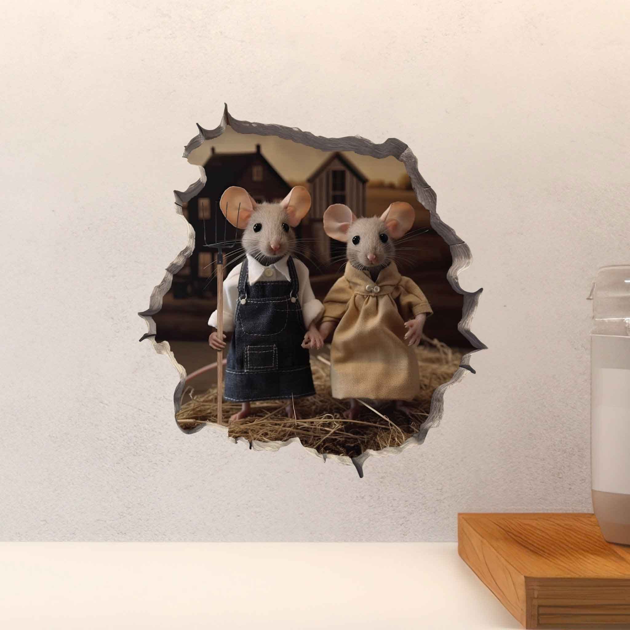 American Gothic Mouse Hole Decal - My Wonderful Walls