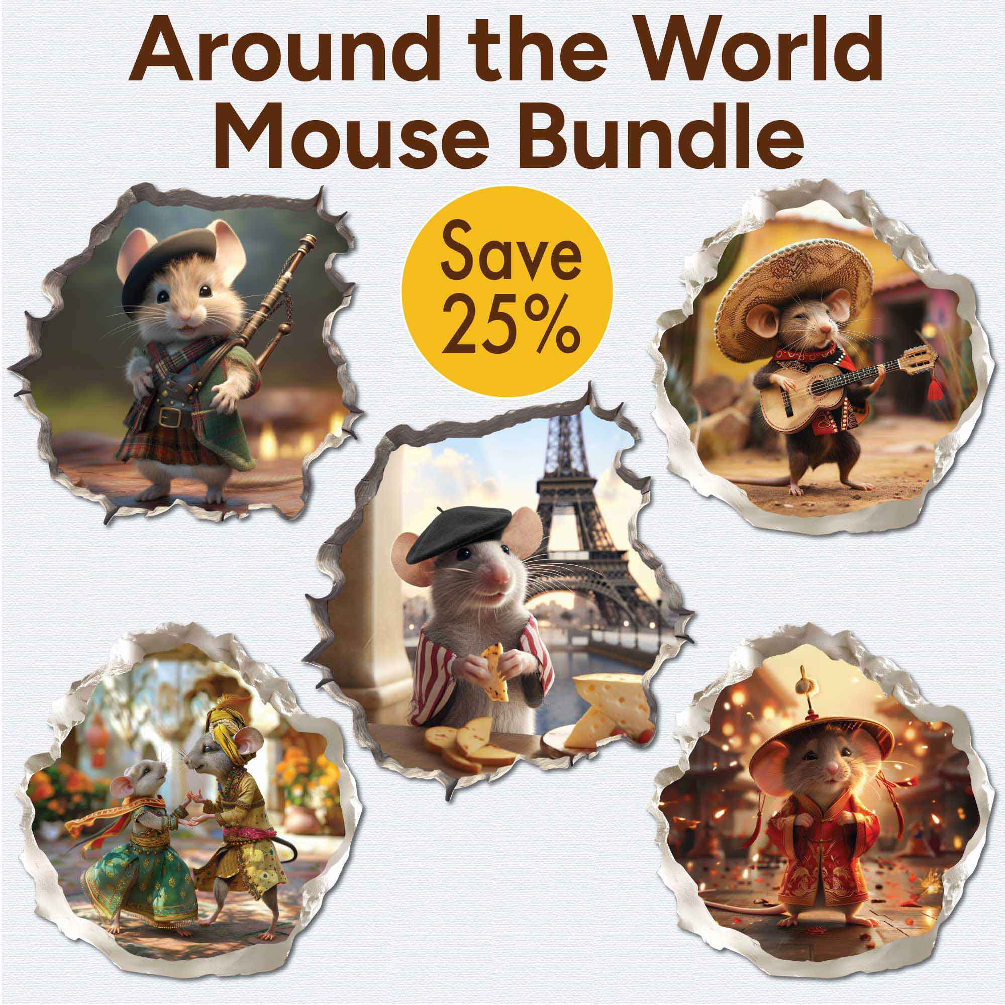 Around the World Mouse Bundle - My Wonderful Walls