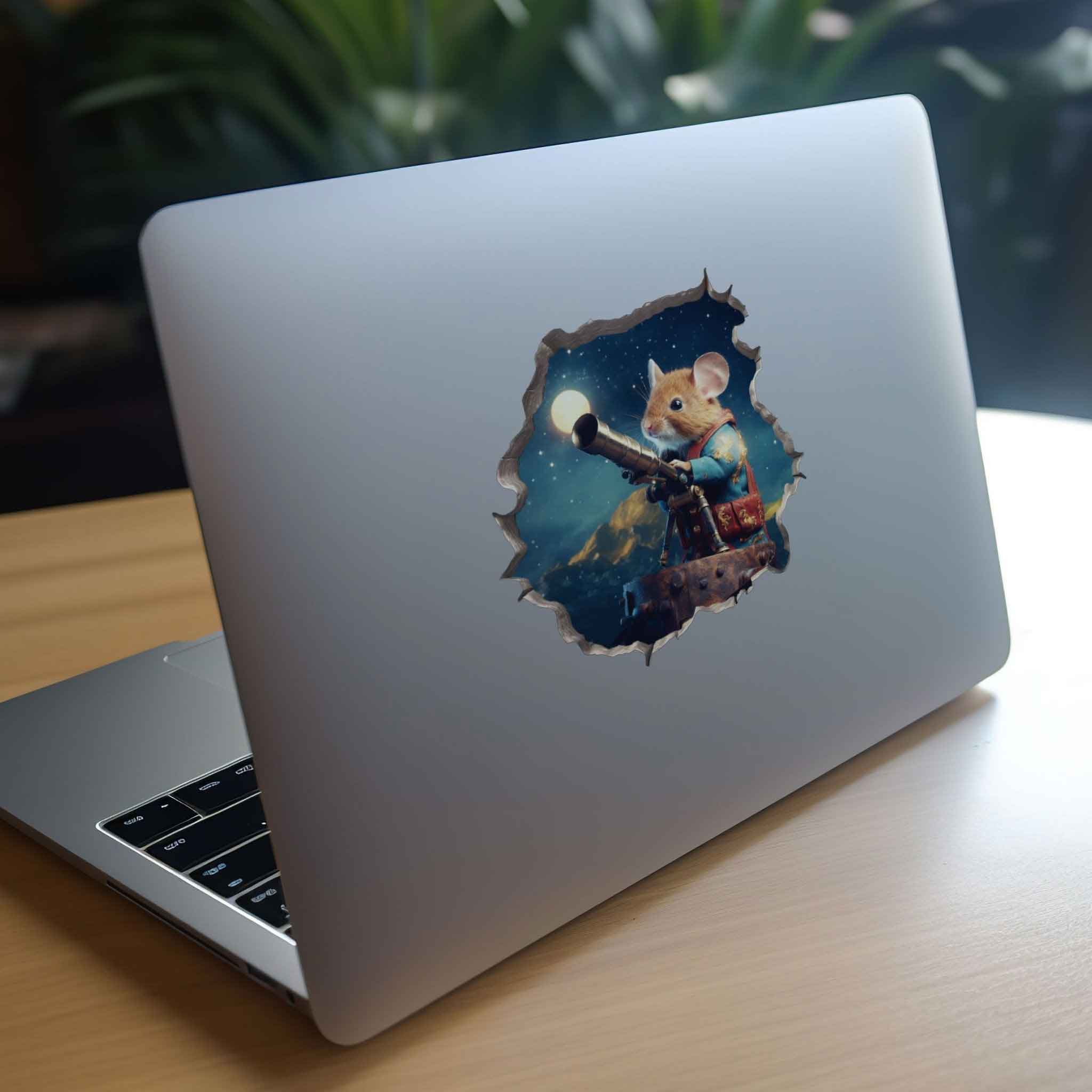 Astronomer Mouse Hole Decal - My Wonderful Walls