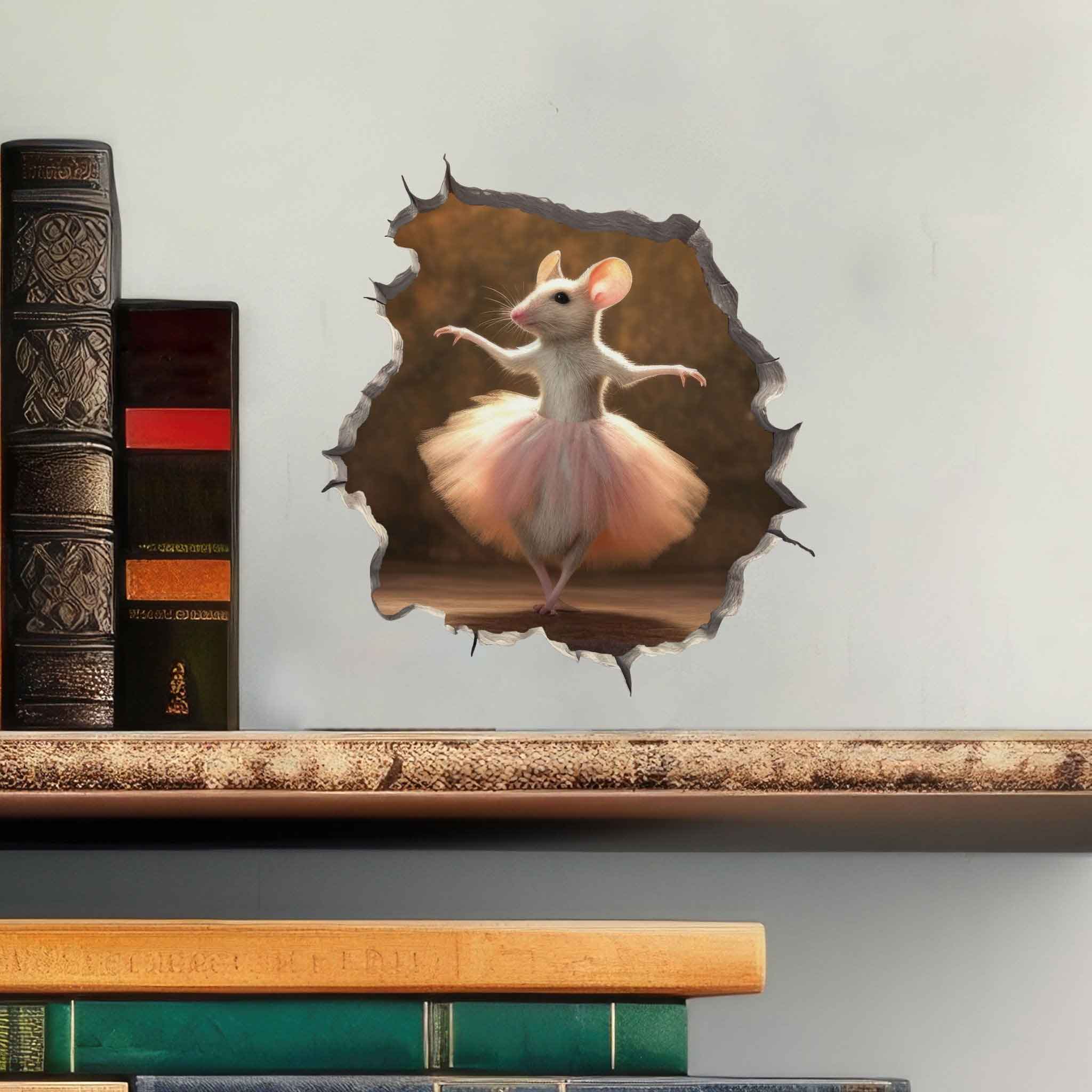 Ballerina Mouse Hole Decal - My Wonderful Walls