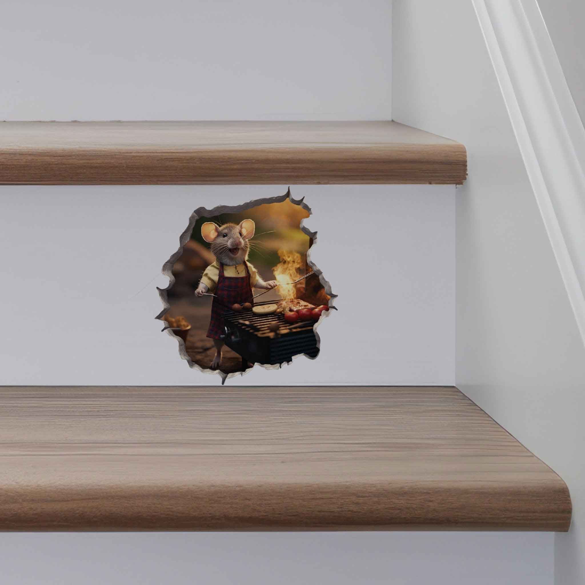 Barbeque Mouse Hole Decal - My Wonderful Walls