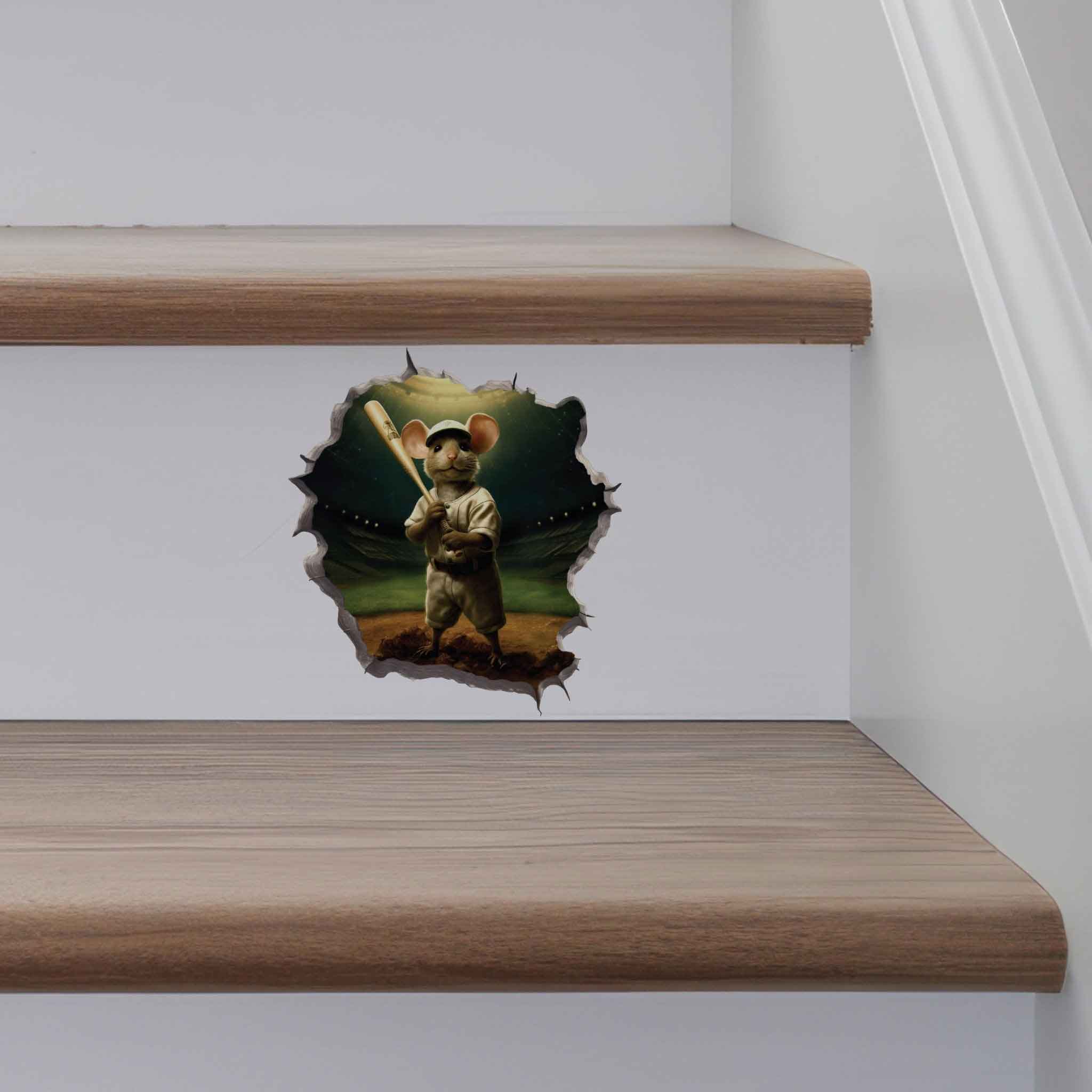 Baseball Mouse Hole Decal - My Wonderful Walls
