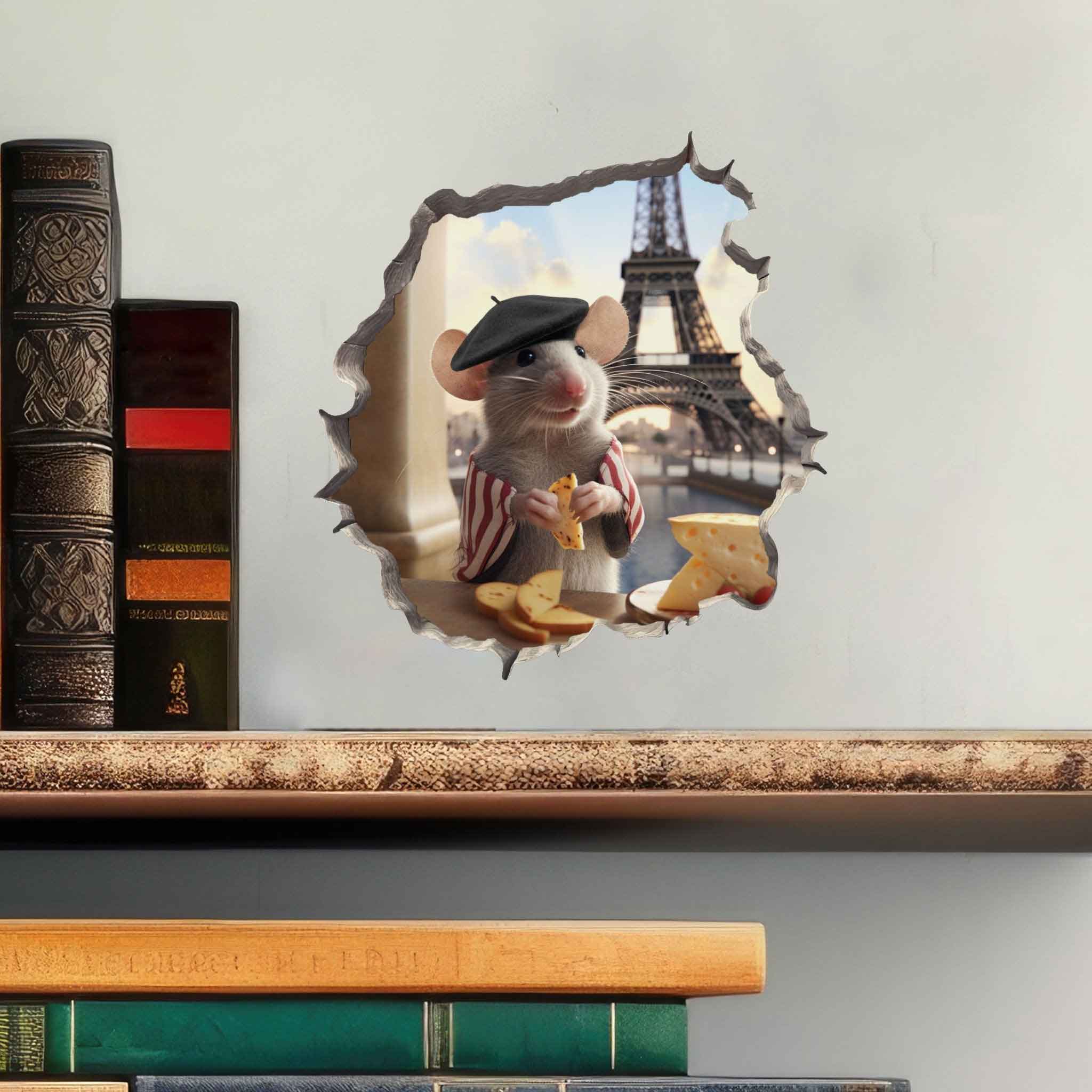 Bon Appétit French Mouse Hole Decal - My Wonderful Walls