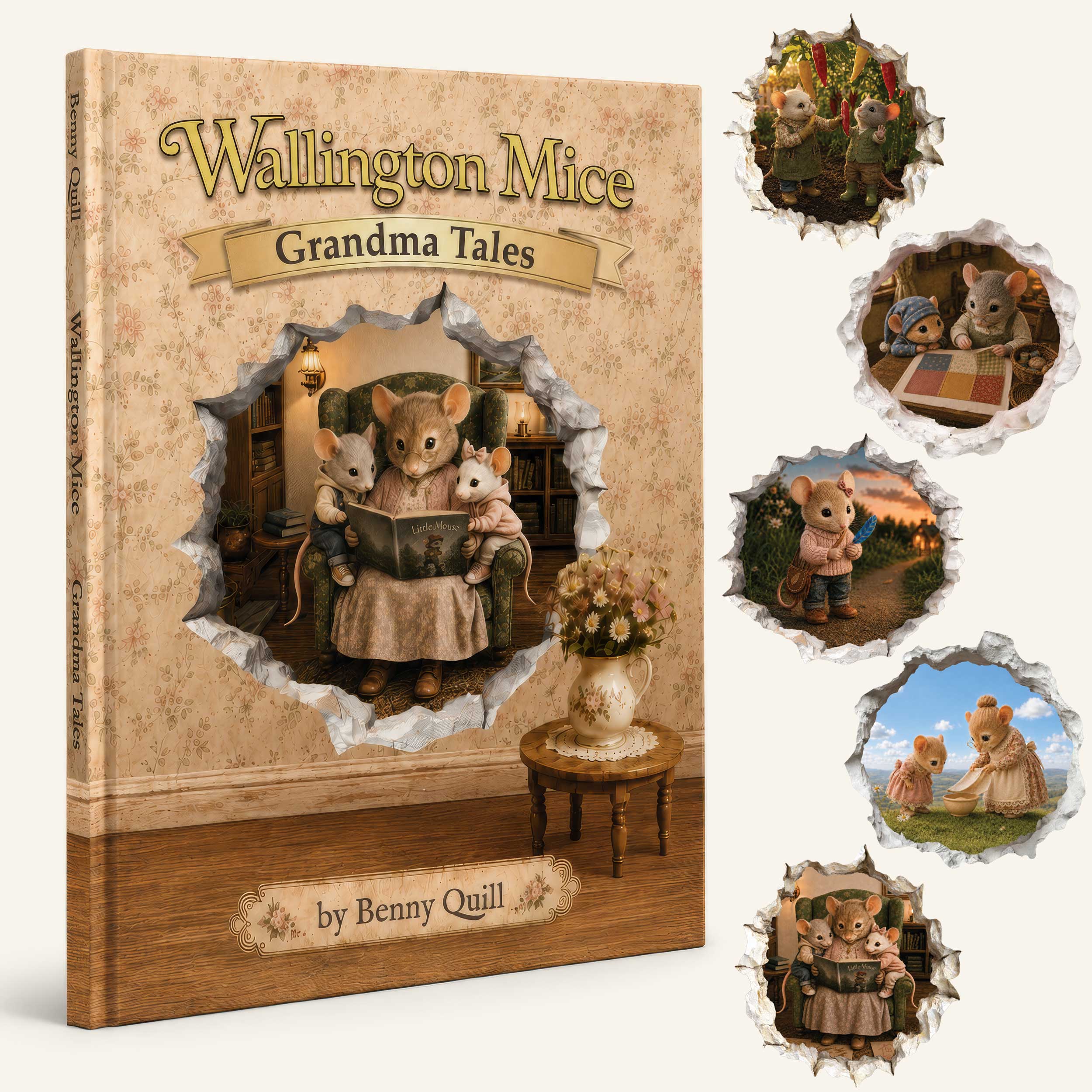 Grandma Tales Hardback Storybook & Mouse Hole Decal Set