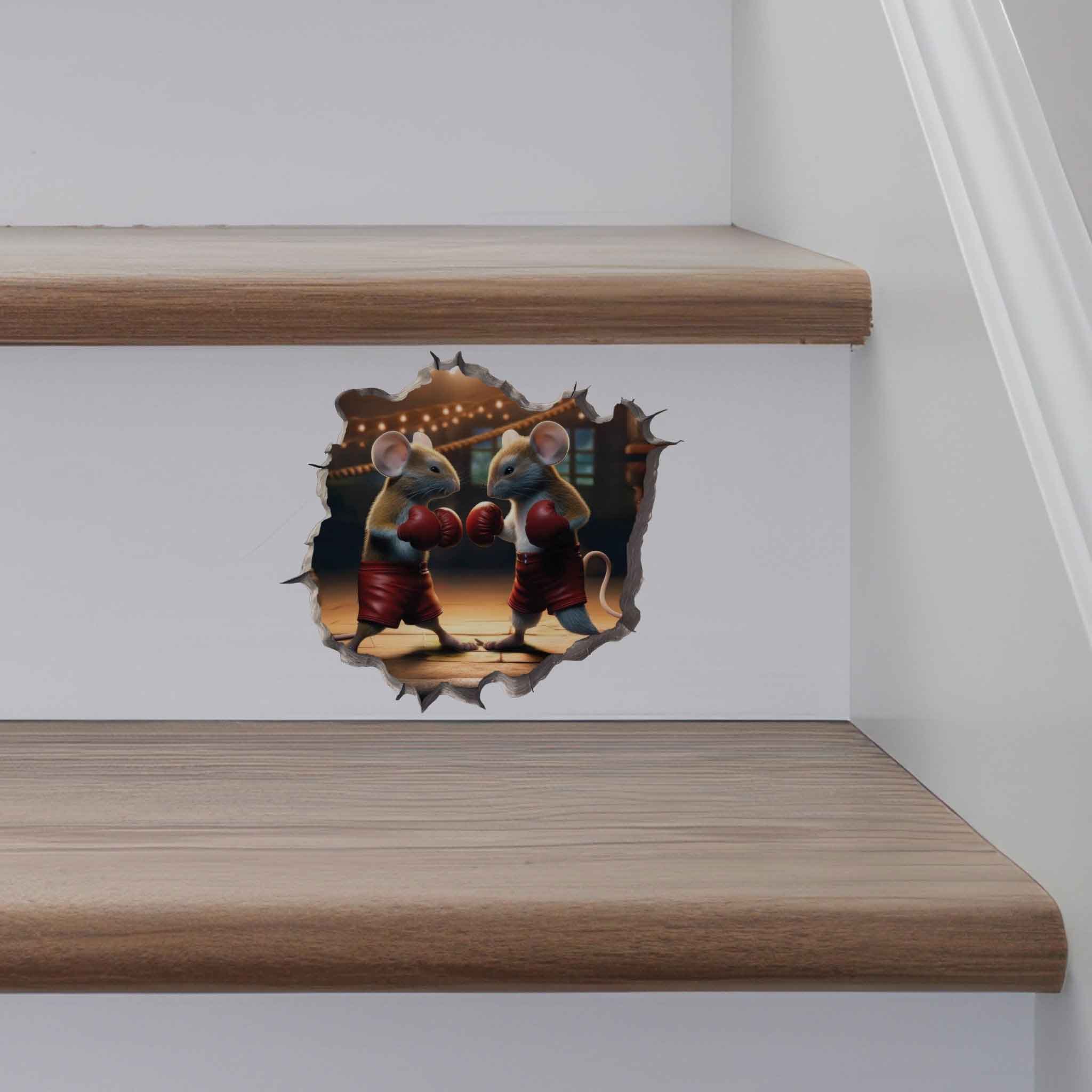 Boxing Mouse Hole Decal - My Wonderful Walls