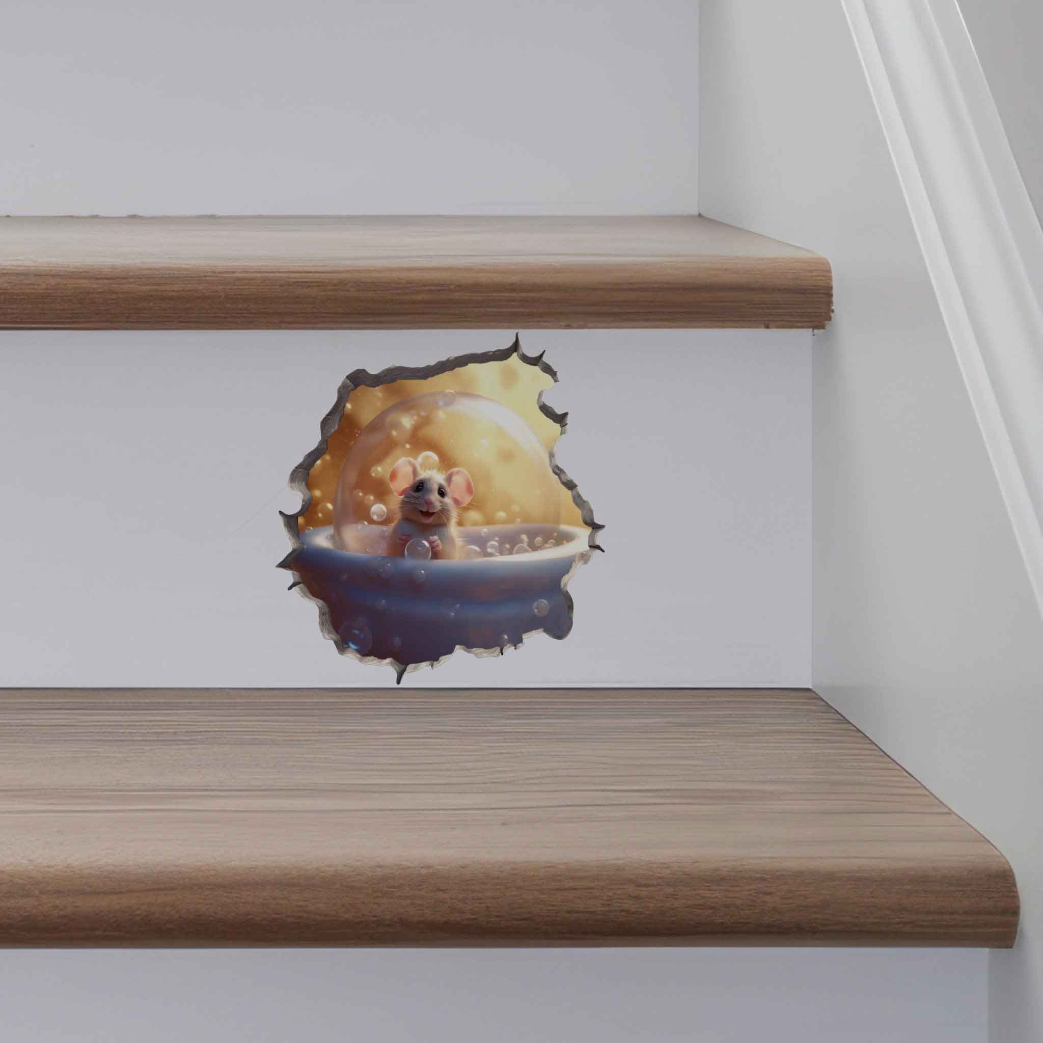 Bubble Bath Mouse Hole Decal - My Wonderful Walls