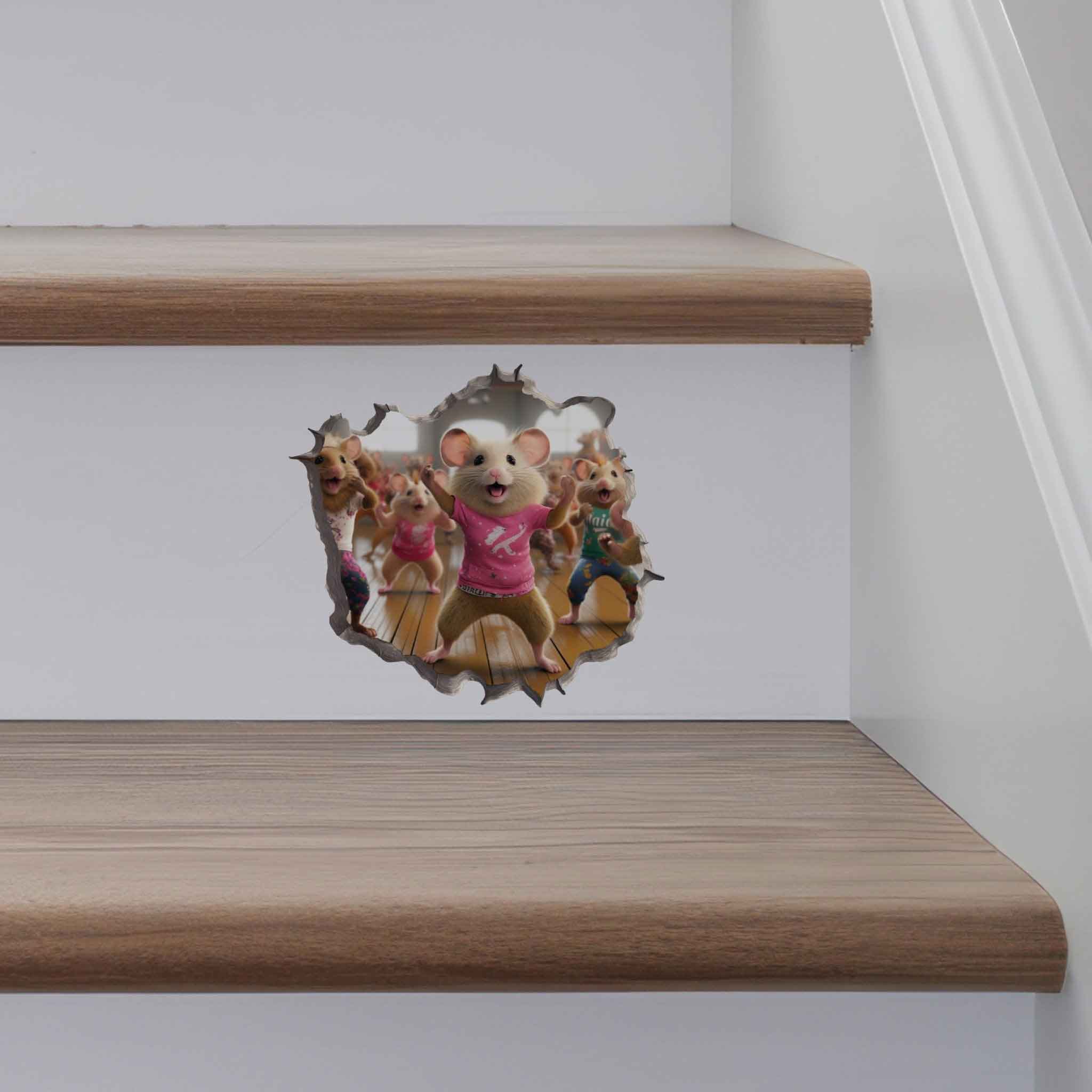 Cardio Dance Workout Mouse Hole Decal - My Wonderful Walls