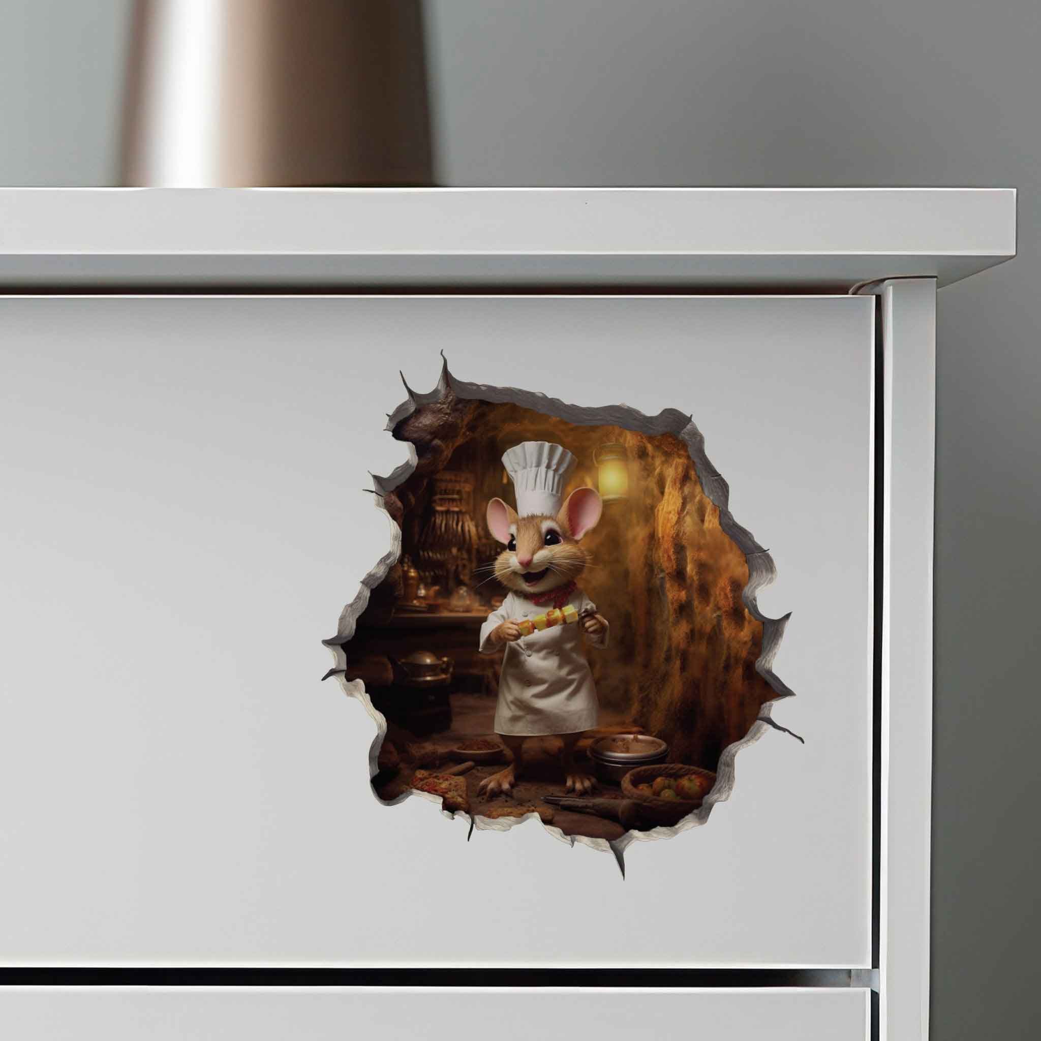Chef Mouse Hole Decal - My Wonderful Walls