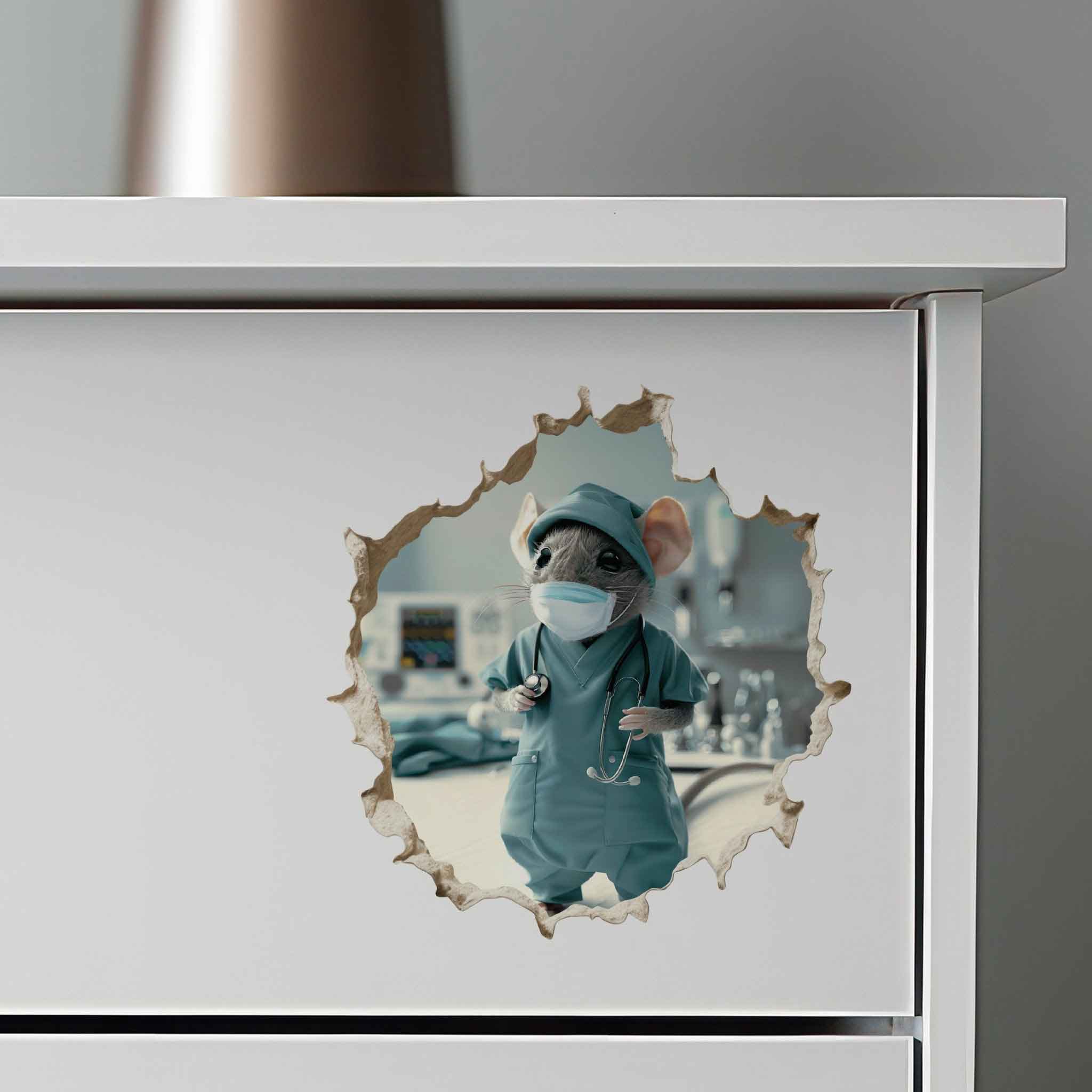 Doctor Surgeon Mouse Hole Decal - My Wonderful Walls
