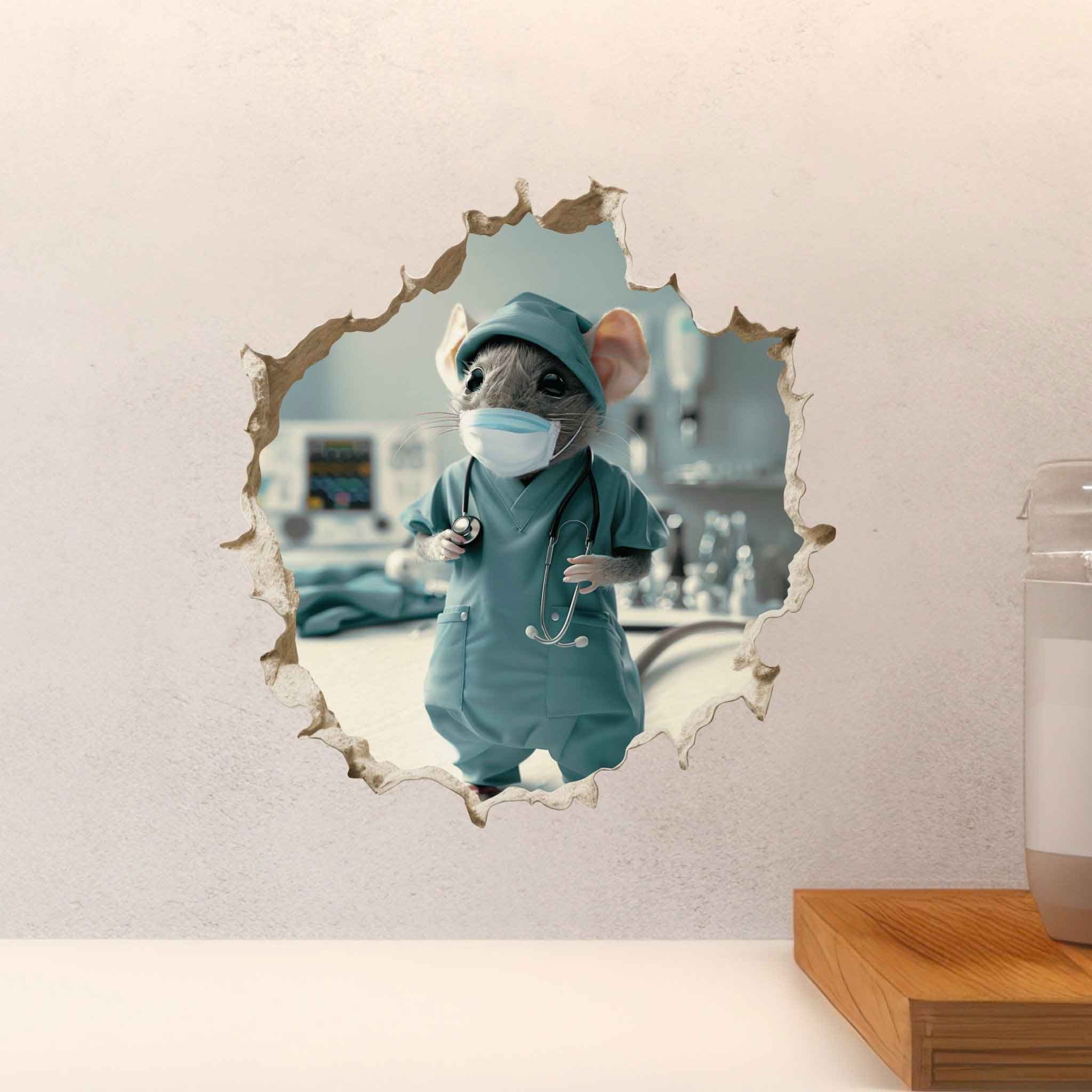 Doctor Surgeon Mouse Hole Decal - My Wonderful Walls