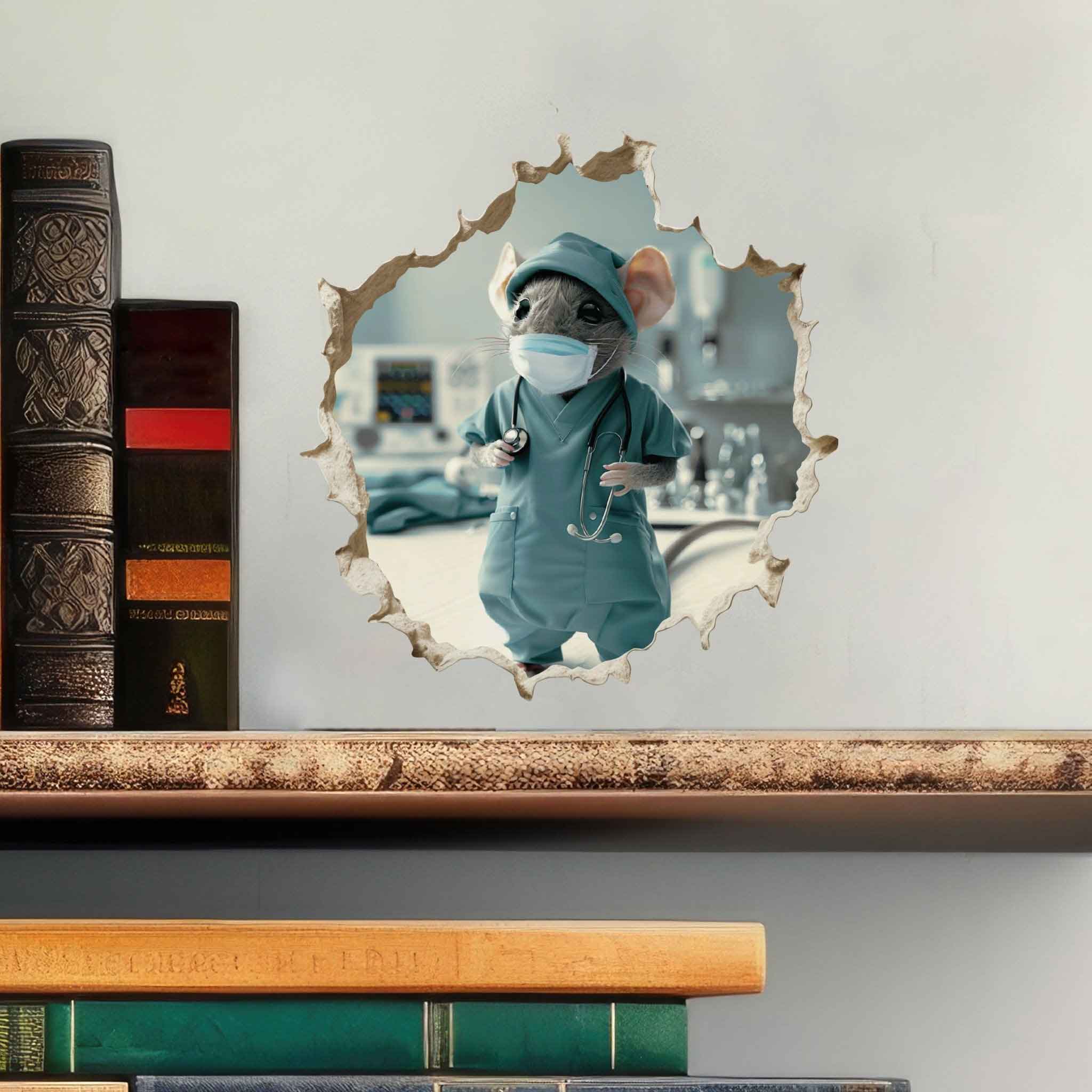 Doctor Surgeon Mouse Hole Decal - My Wonderful Walls