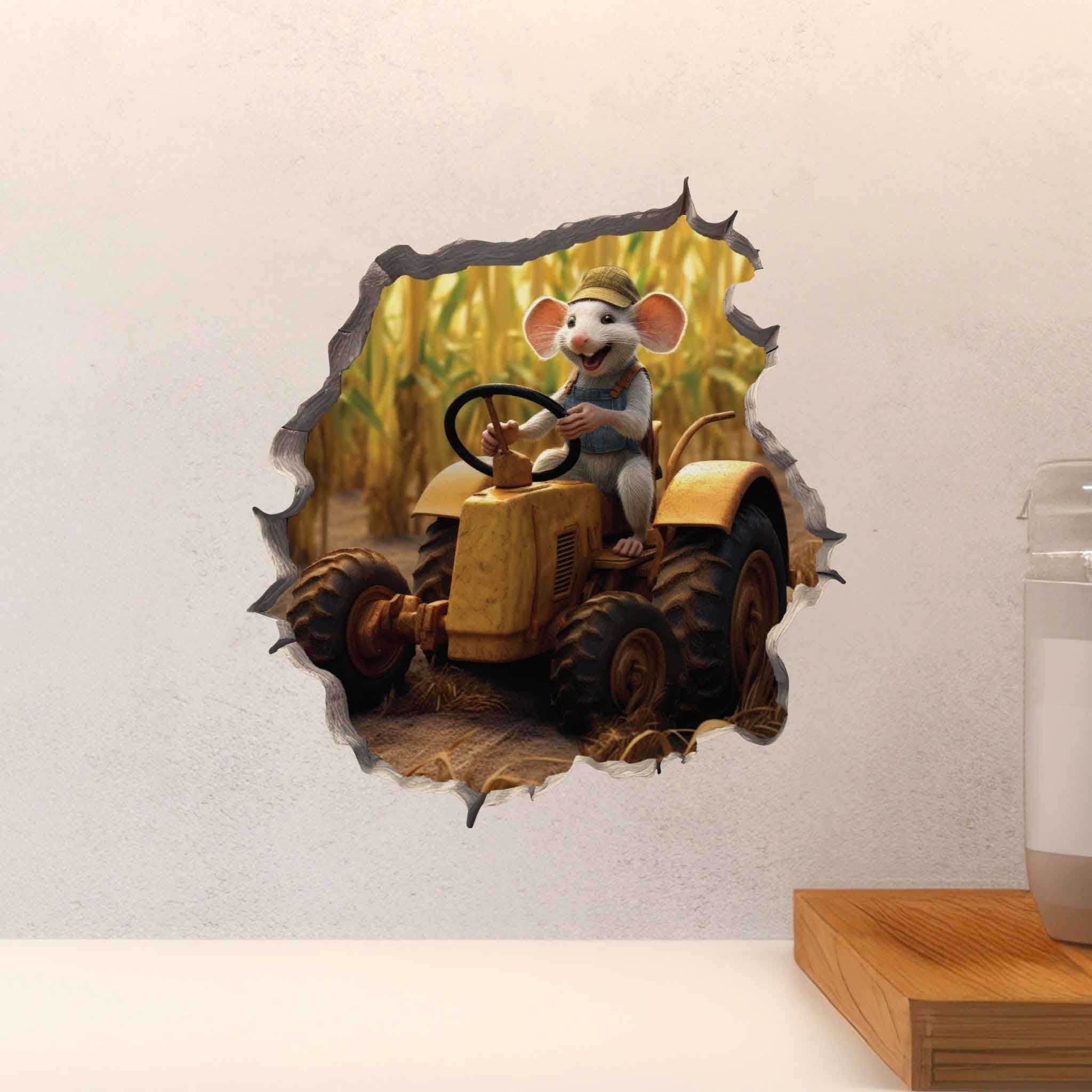 Farmer Mouse Hole Decal - My Wonderful Walls