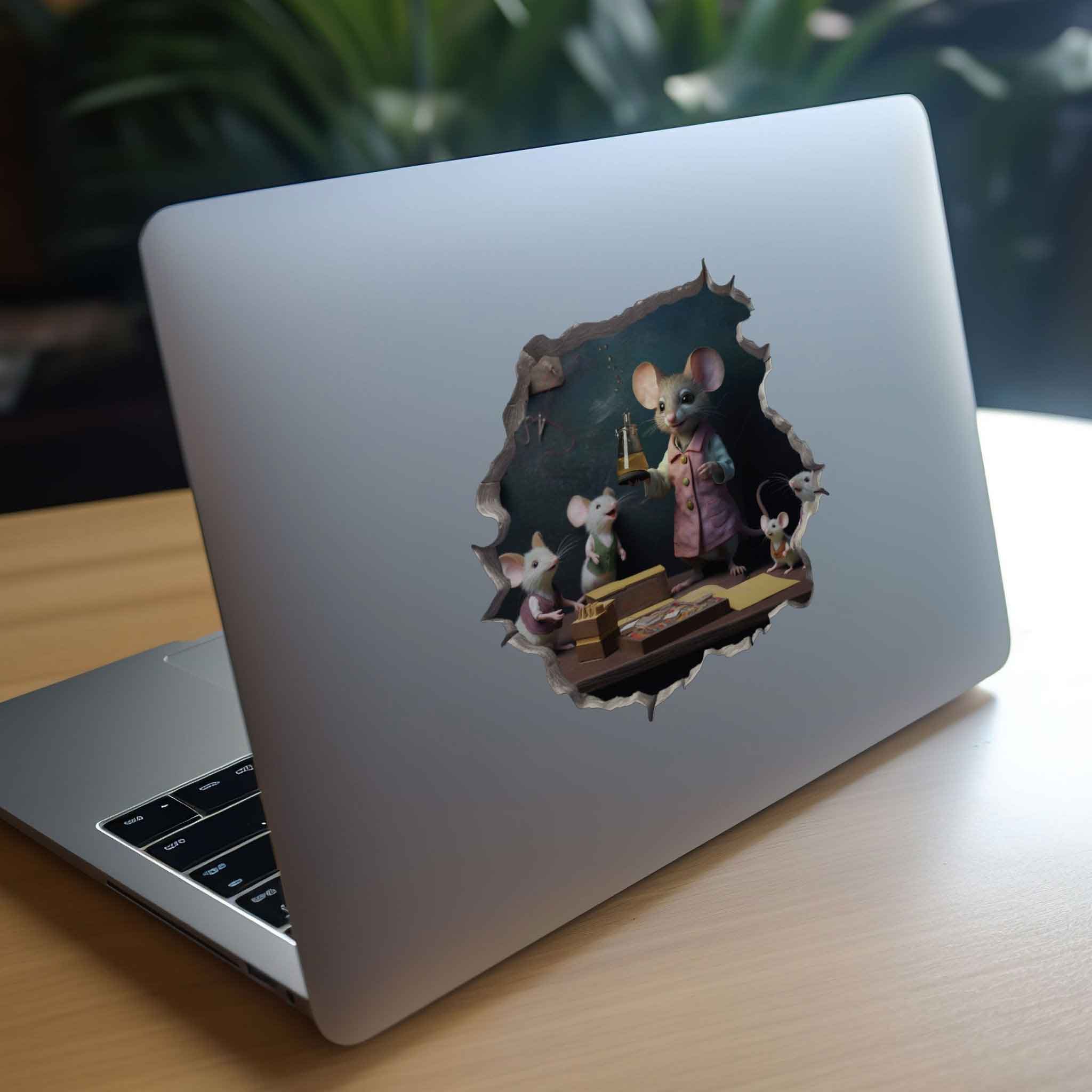 Female Teacher Mouse Hole Decal - My Wonderful Walls