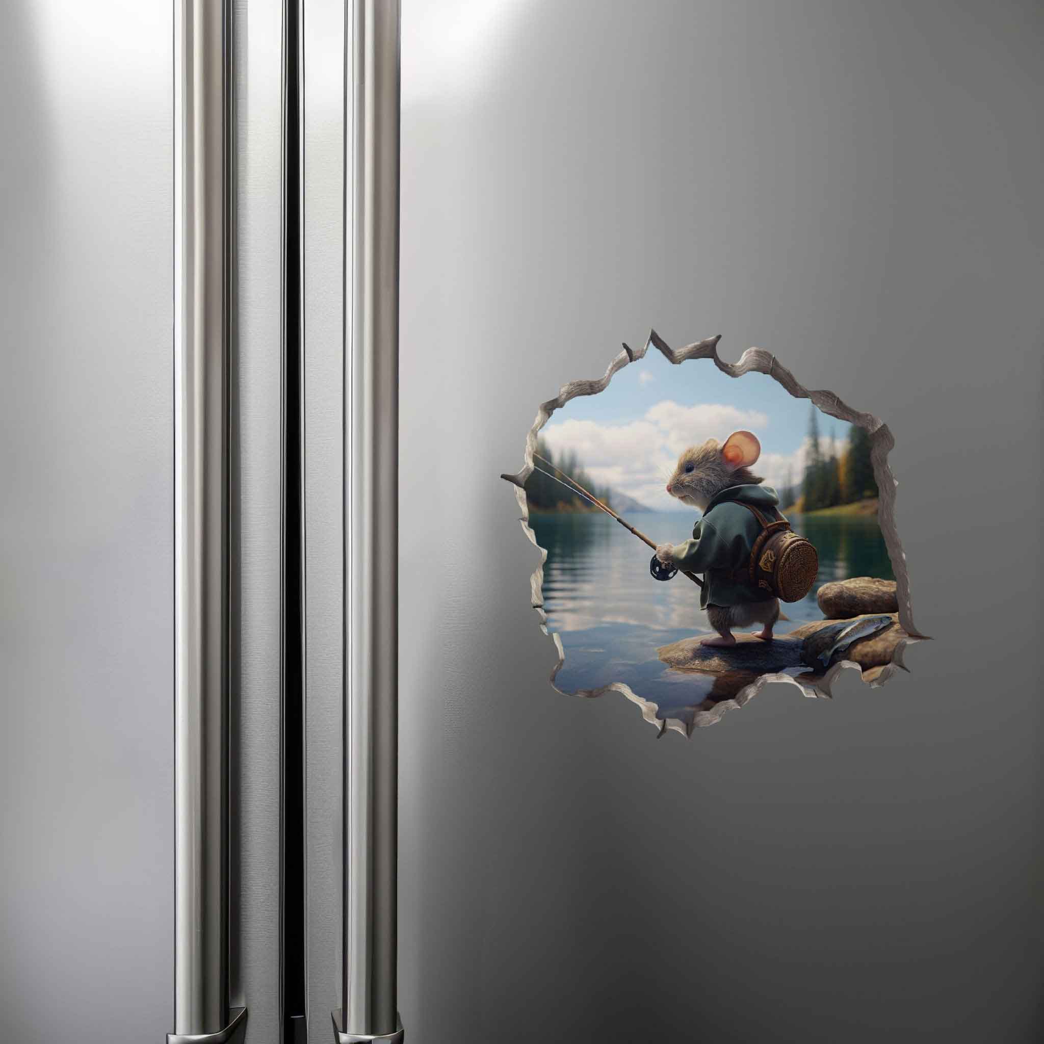 Fisherman Mouse Hole Decal - My Wonderful Walls