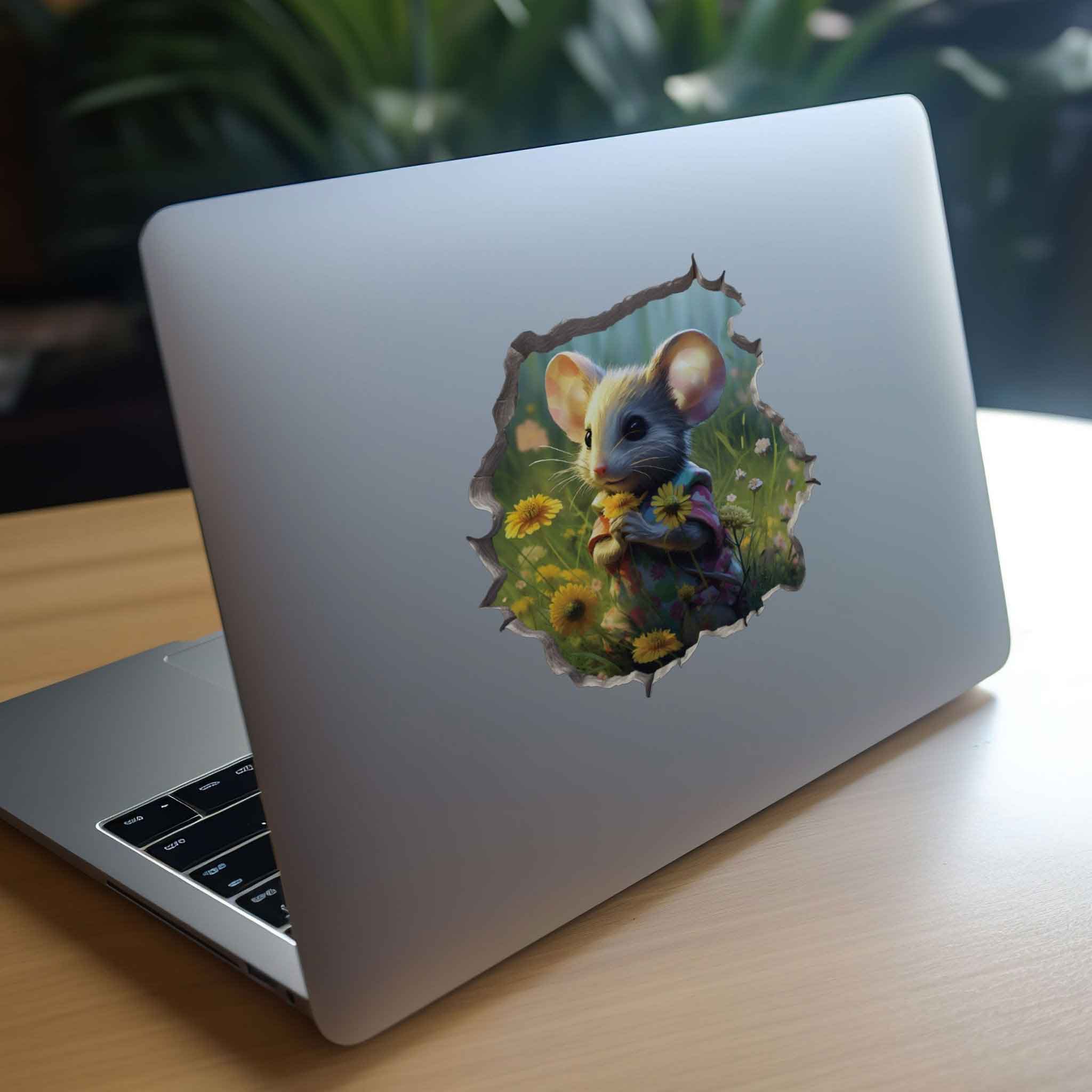 Flower Mouse Hole Decal - My Wonderful Walls