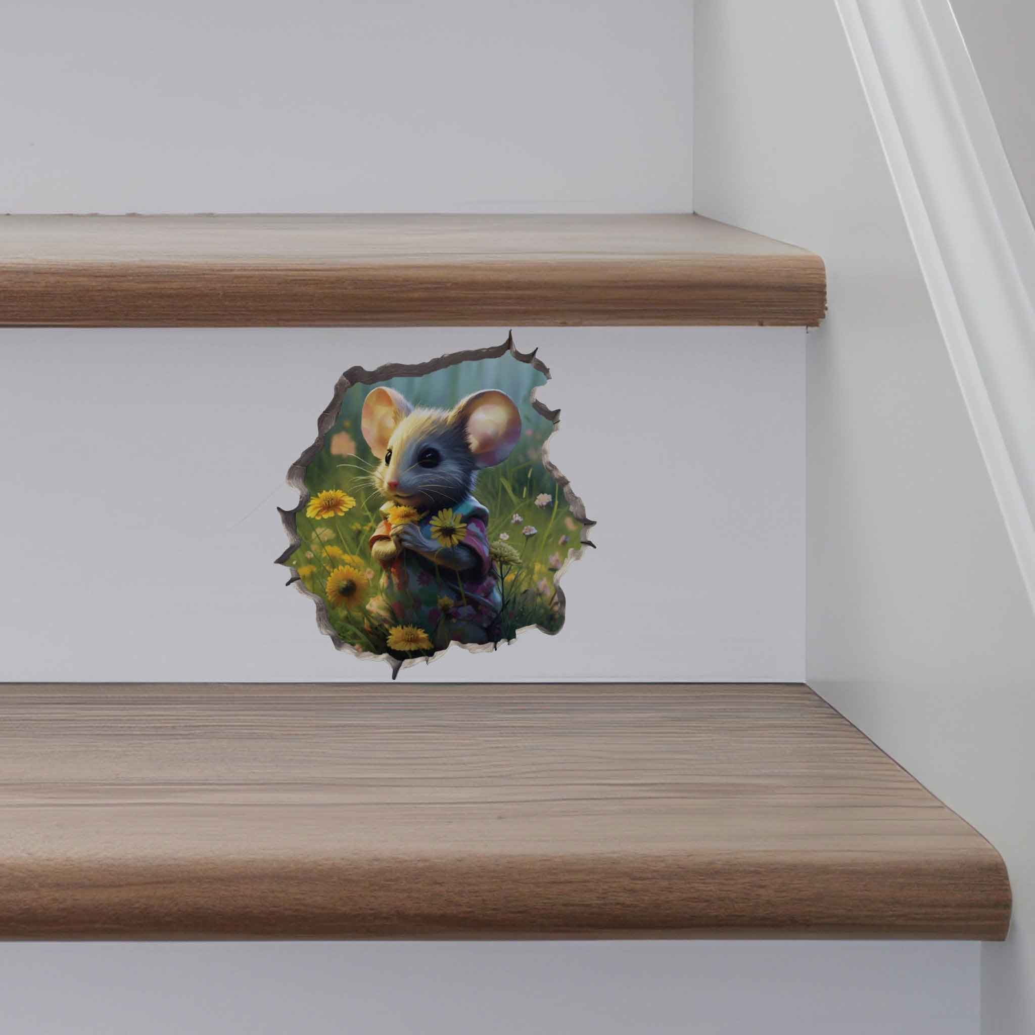 Flower Mouse Hole Decal - My Wonderful Walls
