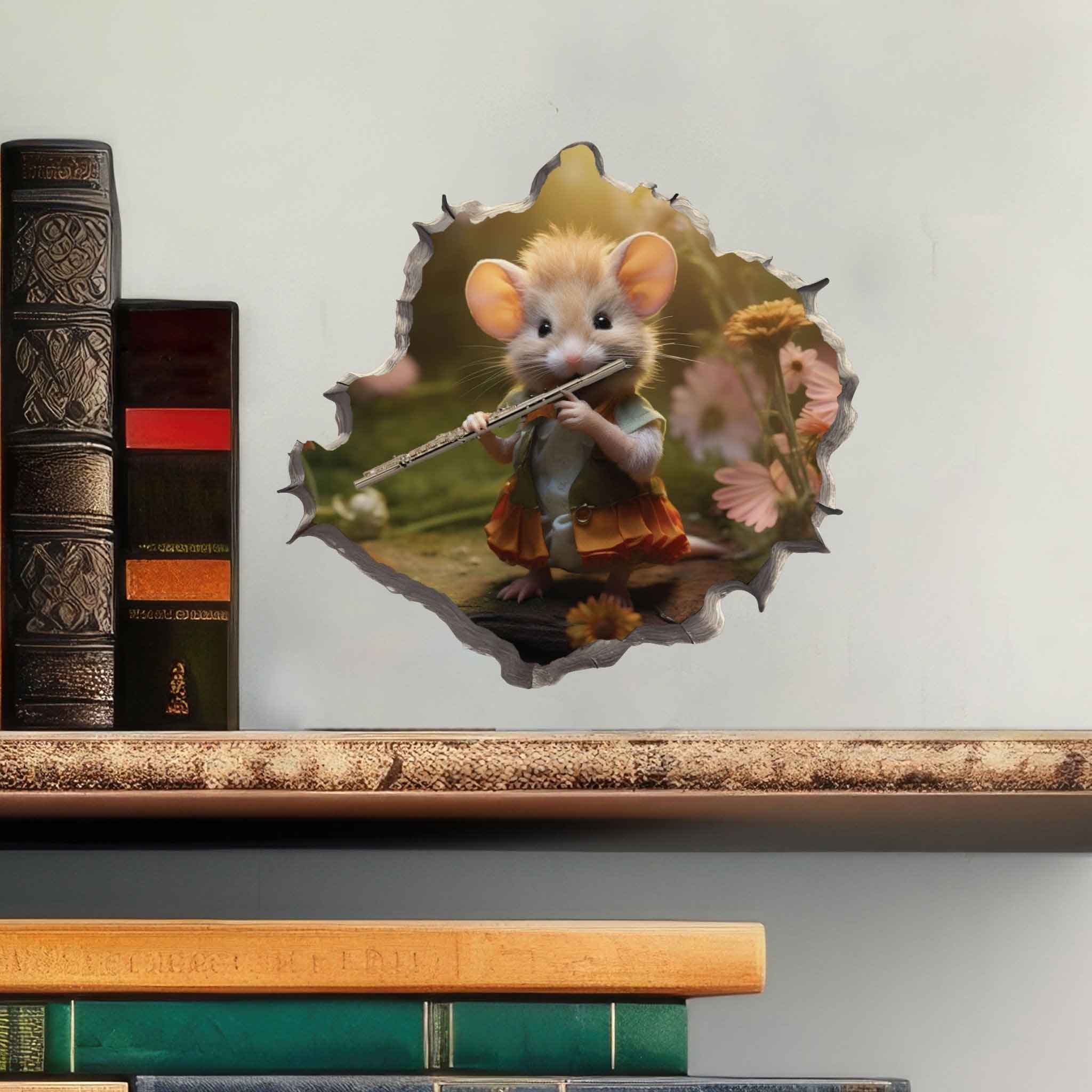 Flute Mouse Hole Decal - My Wonderful Walls