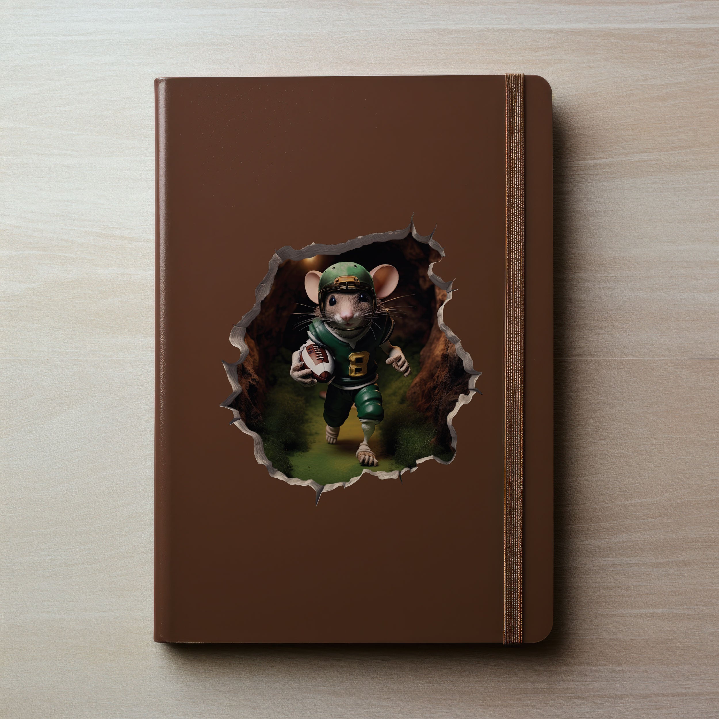 Football Mouse Hole Decal