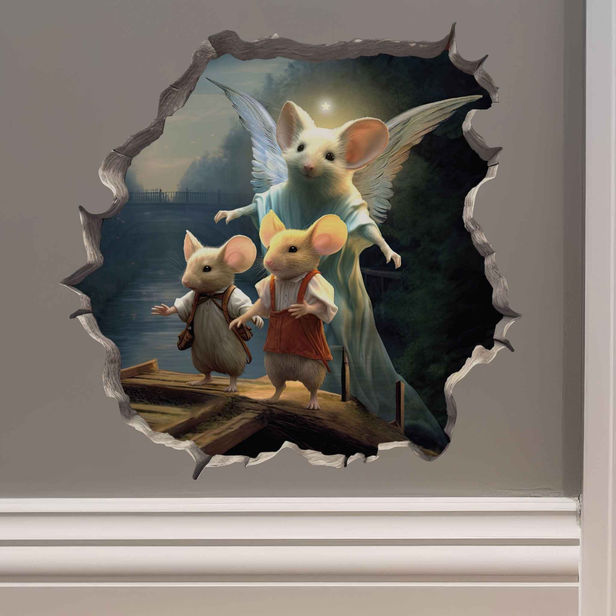 Guardian Angel Mouse Hole Decal - My Wonderful Walls