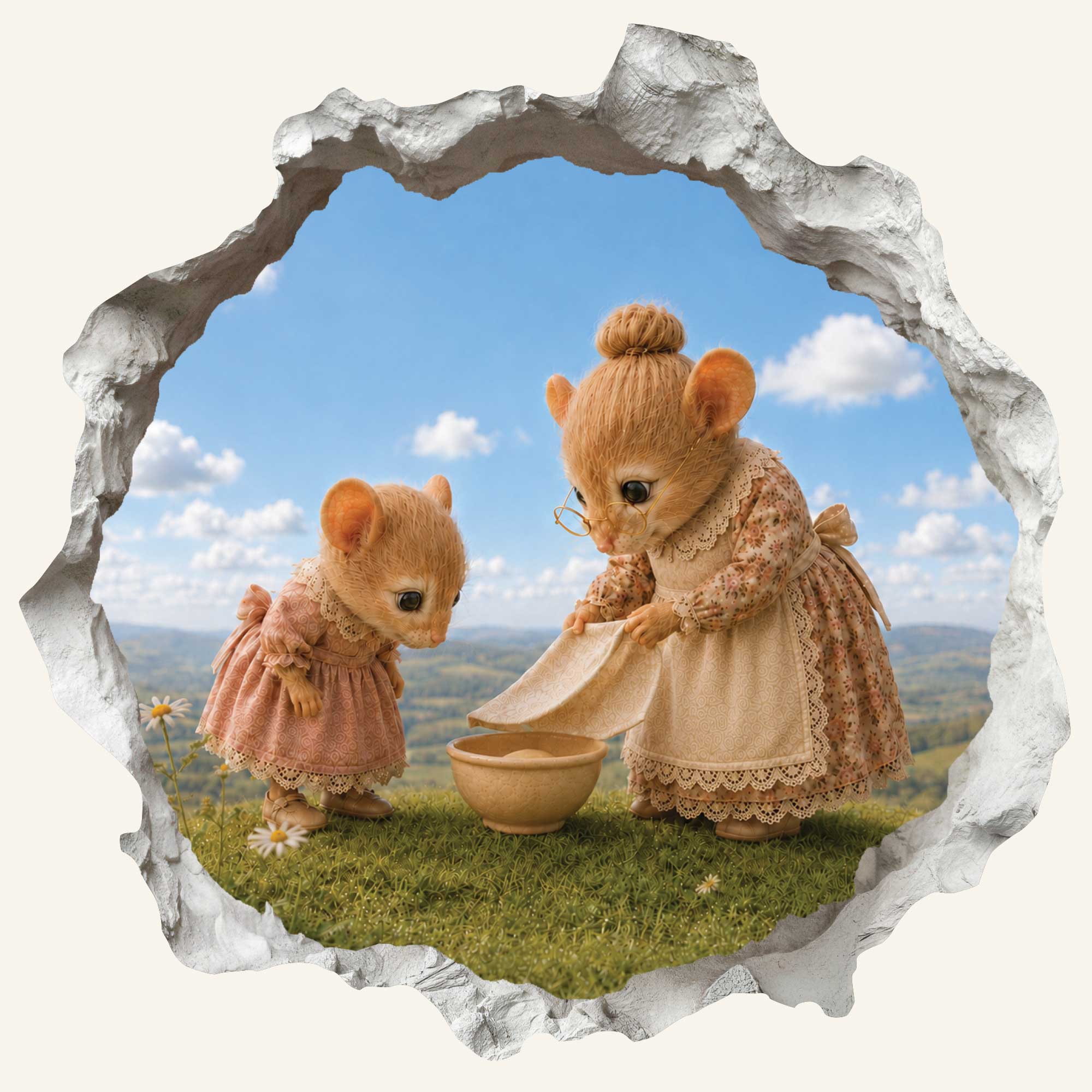 Grandma Tales Hardback Storybook & Mouse Hole Decal Set
