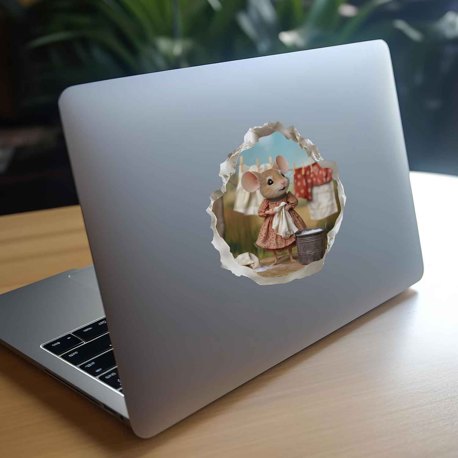 Laundry Mouse Hole Decal - My Wonderful Walls
