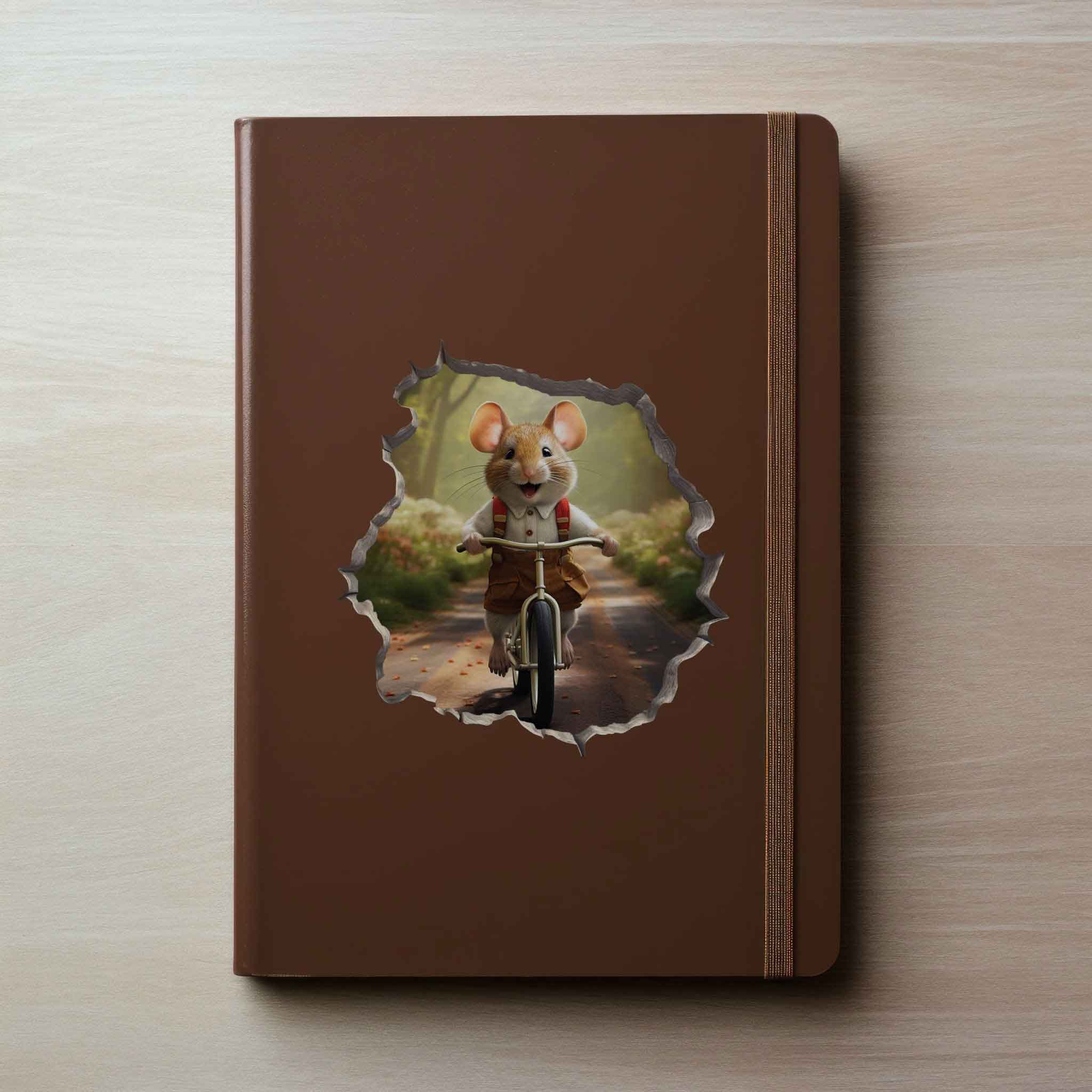 Little Biker Boy Mouse Hole Decal - My Wonderful Walls