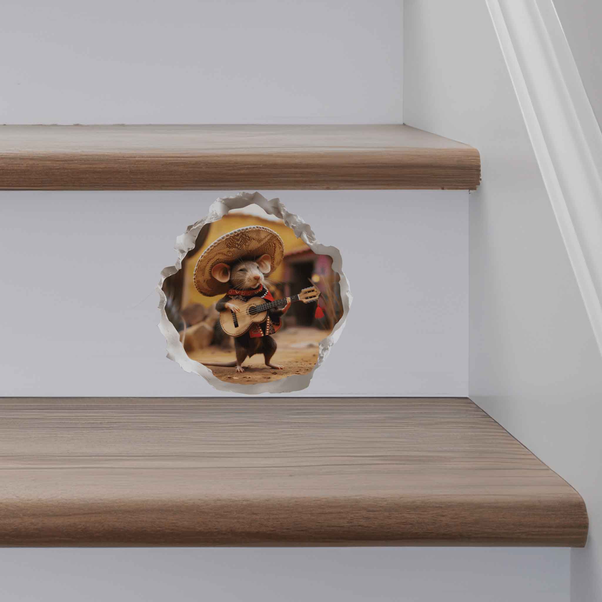 Mexican Mariachi Mouse Hole Decal - My Wonderful Walls