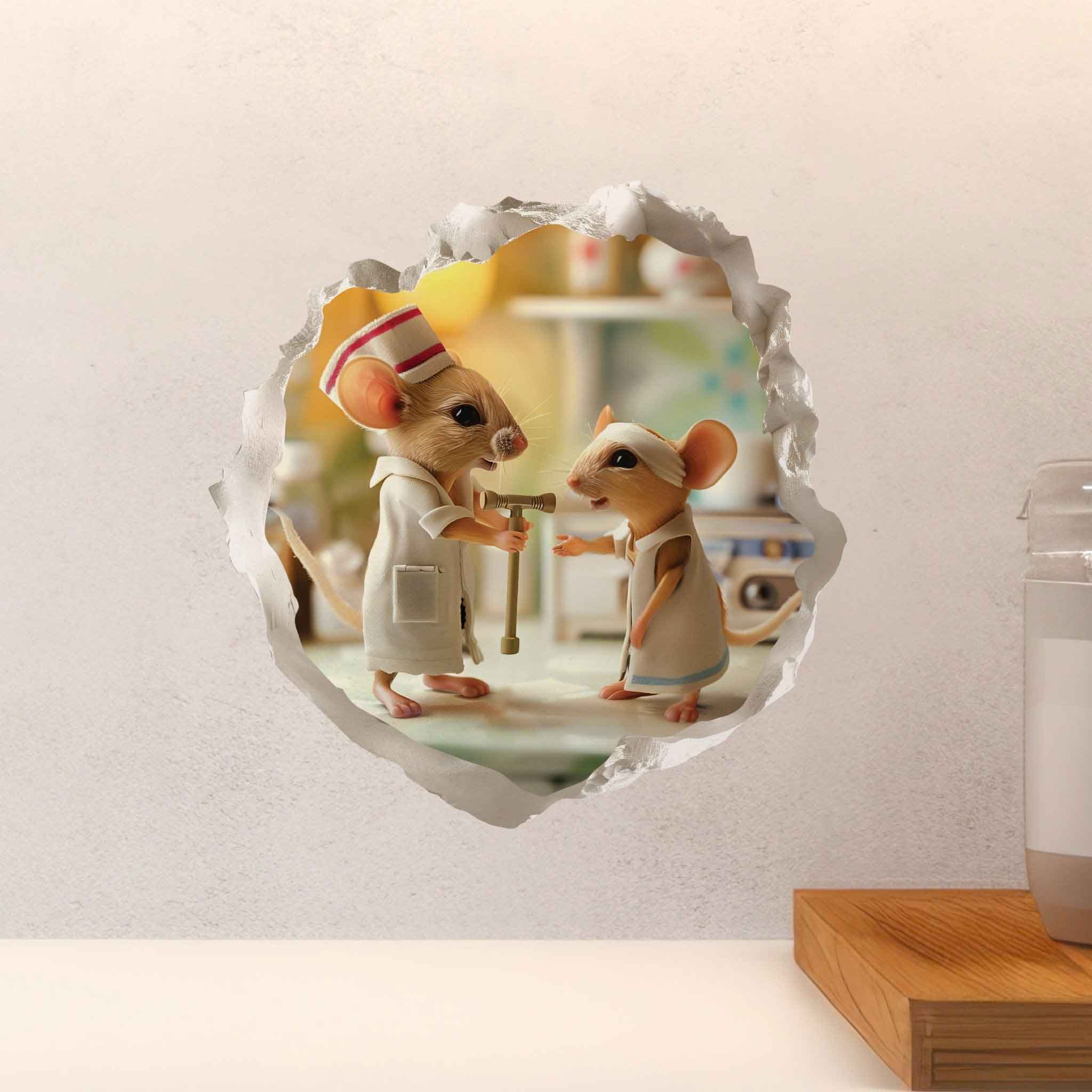Nurse Mouse Hole Decal - My Wonderful Walls