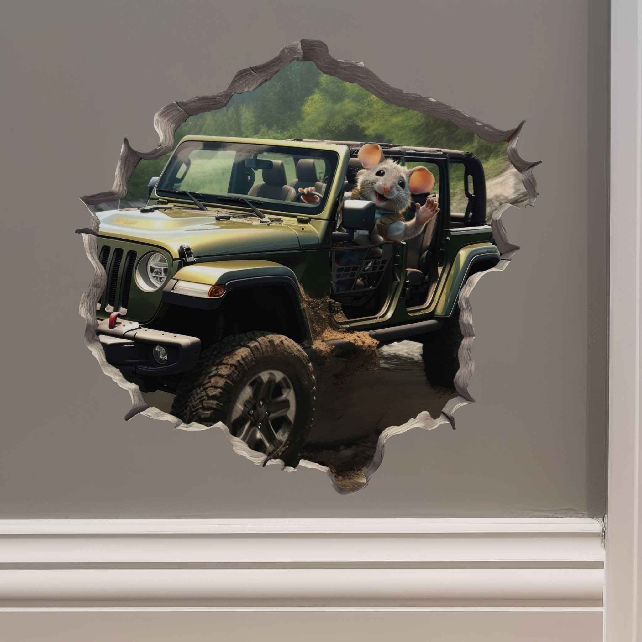 Off - Road Mouse Hole Decal - My Wonderful Walls