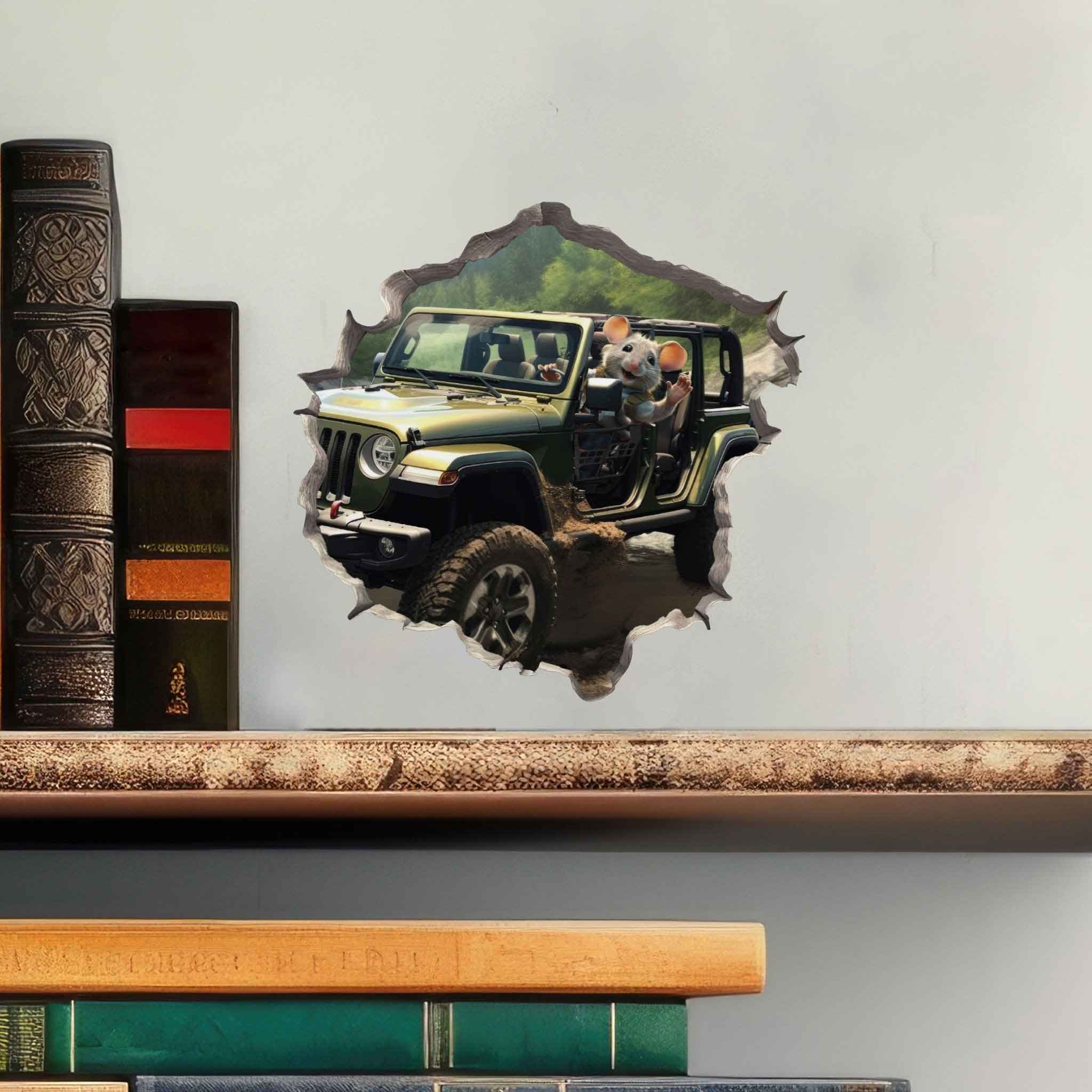Off - Road Mouse Hole Decal - My Wonderful Walls